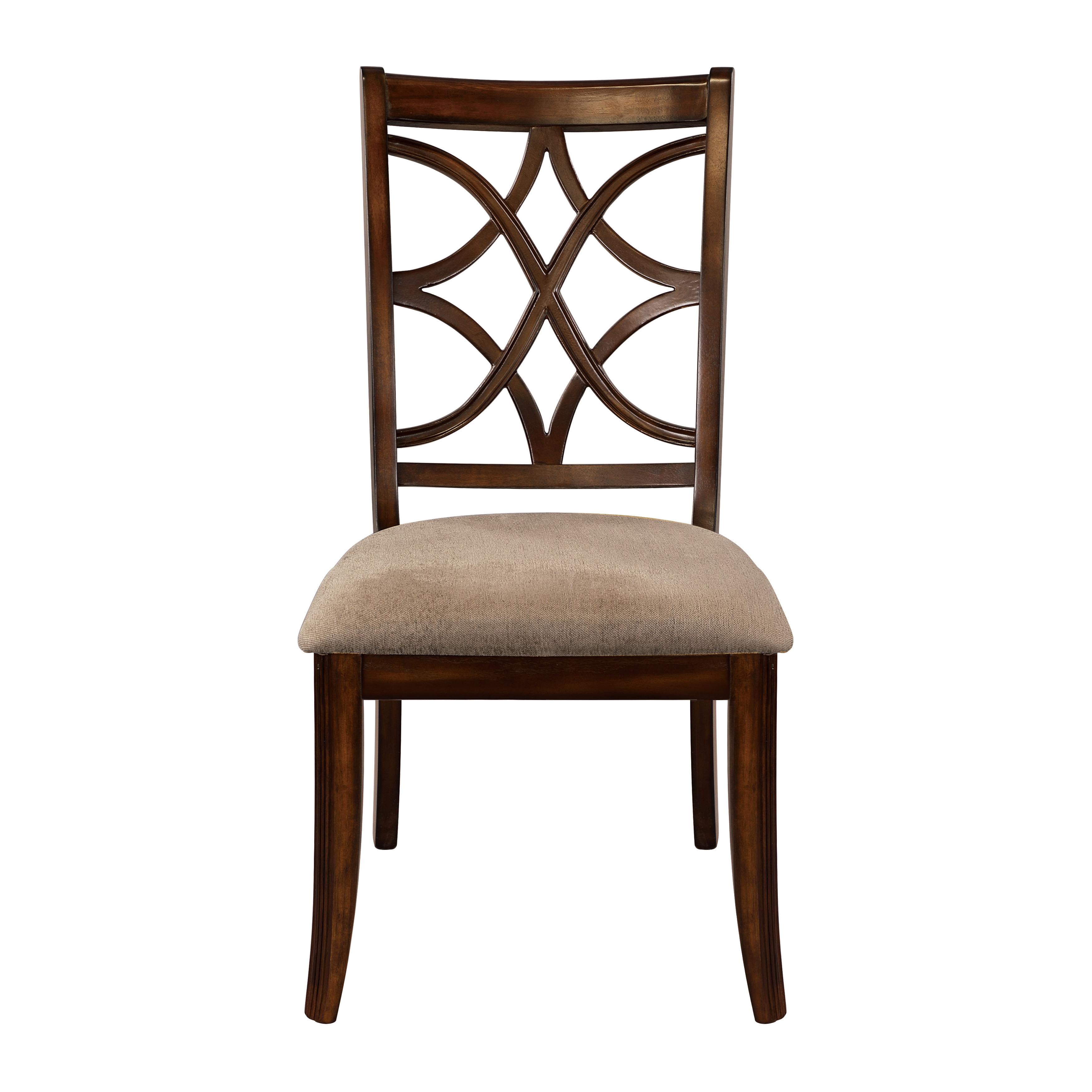 2 Home Elegance Keegan Brown Cherry Side Chairs