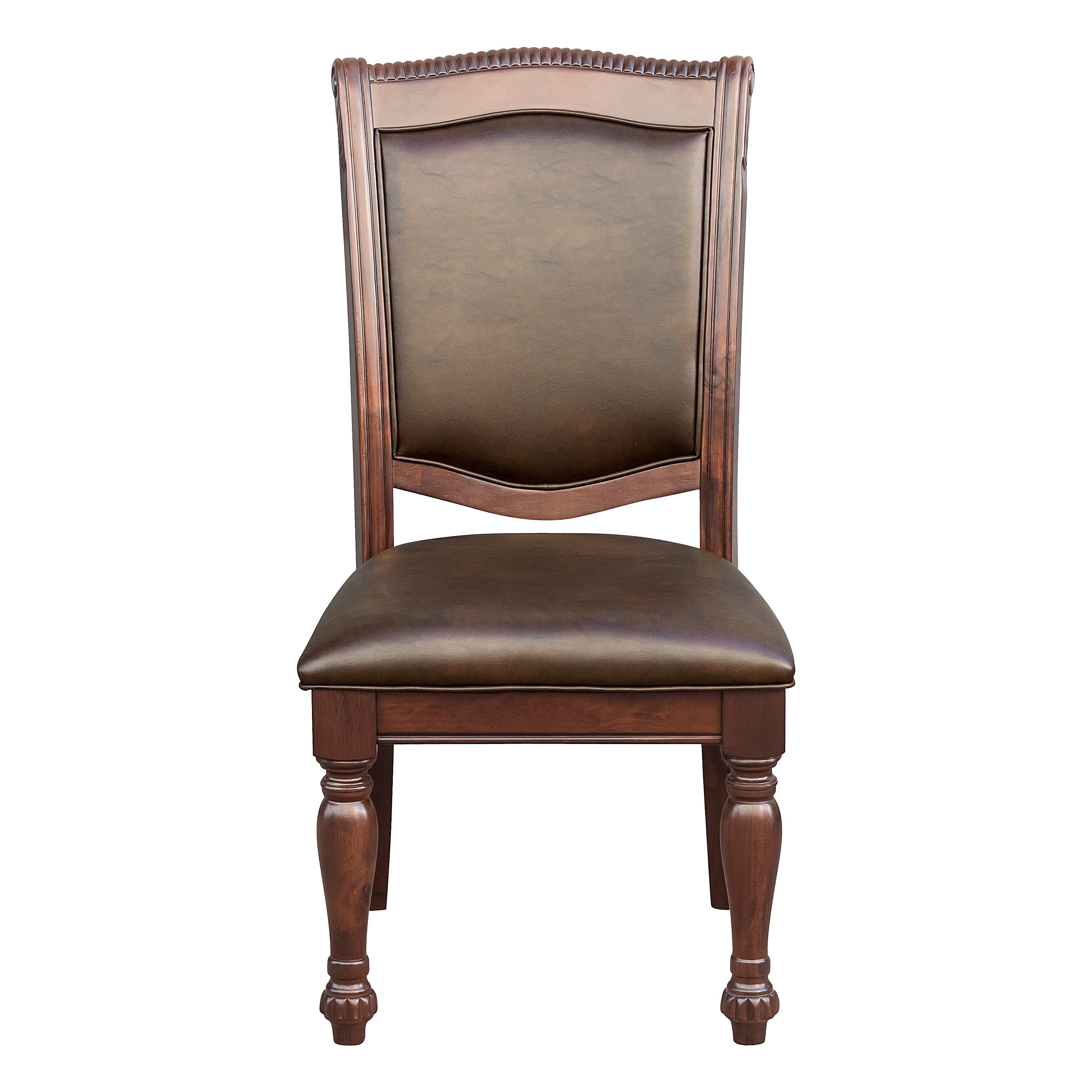 2 Home Elegance Lordsburg Brown Cherry Side Chairs