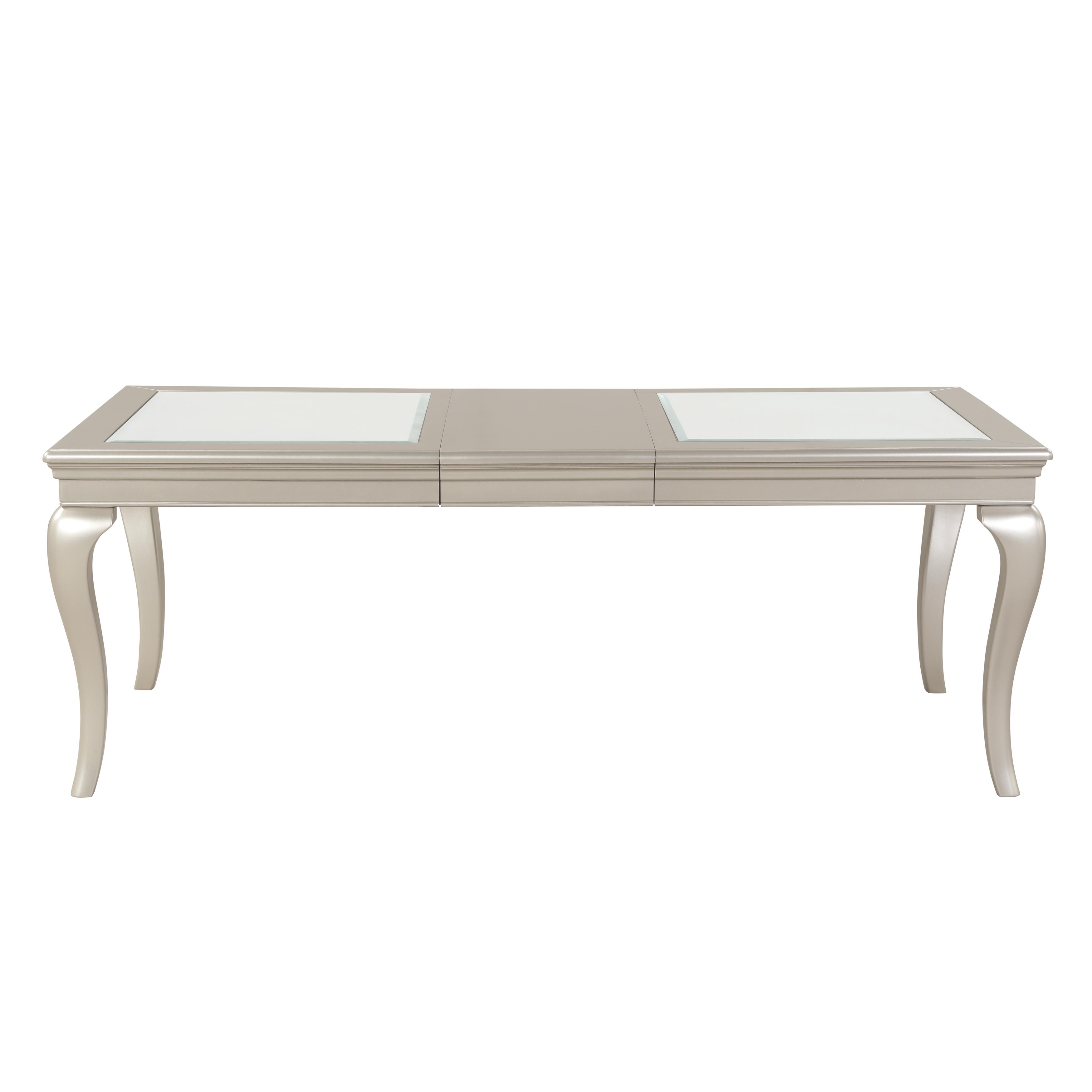 Home Elegance Crawford Gold Silver Champagne Dining Table