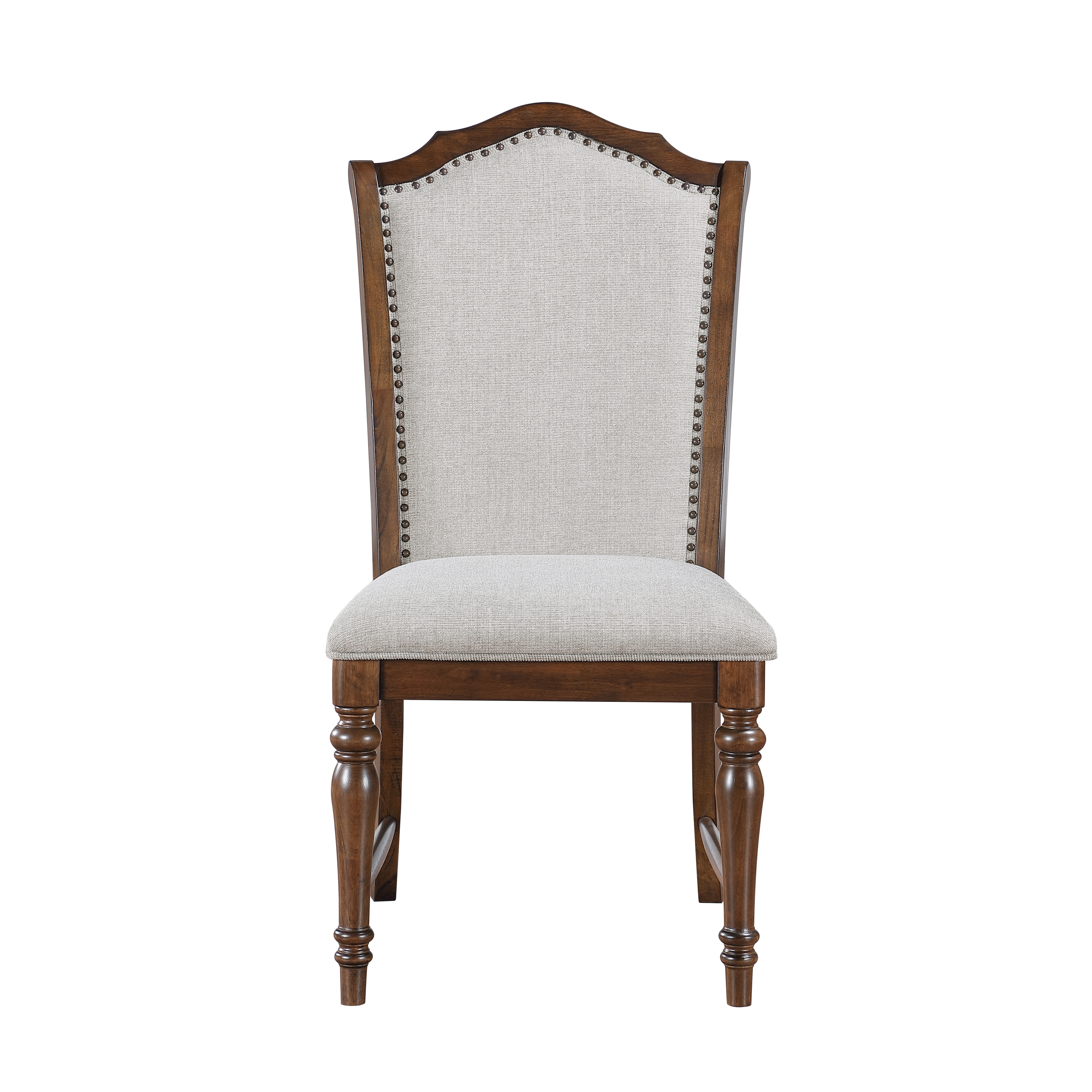 2 Home Elegance Rexford Cherry Gray Side Chairs