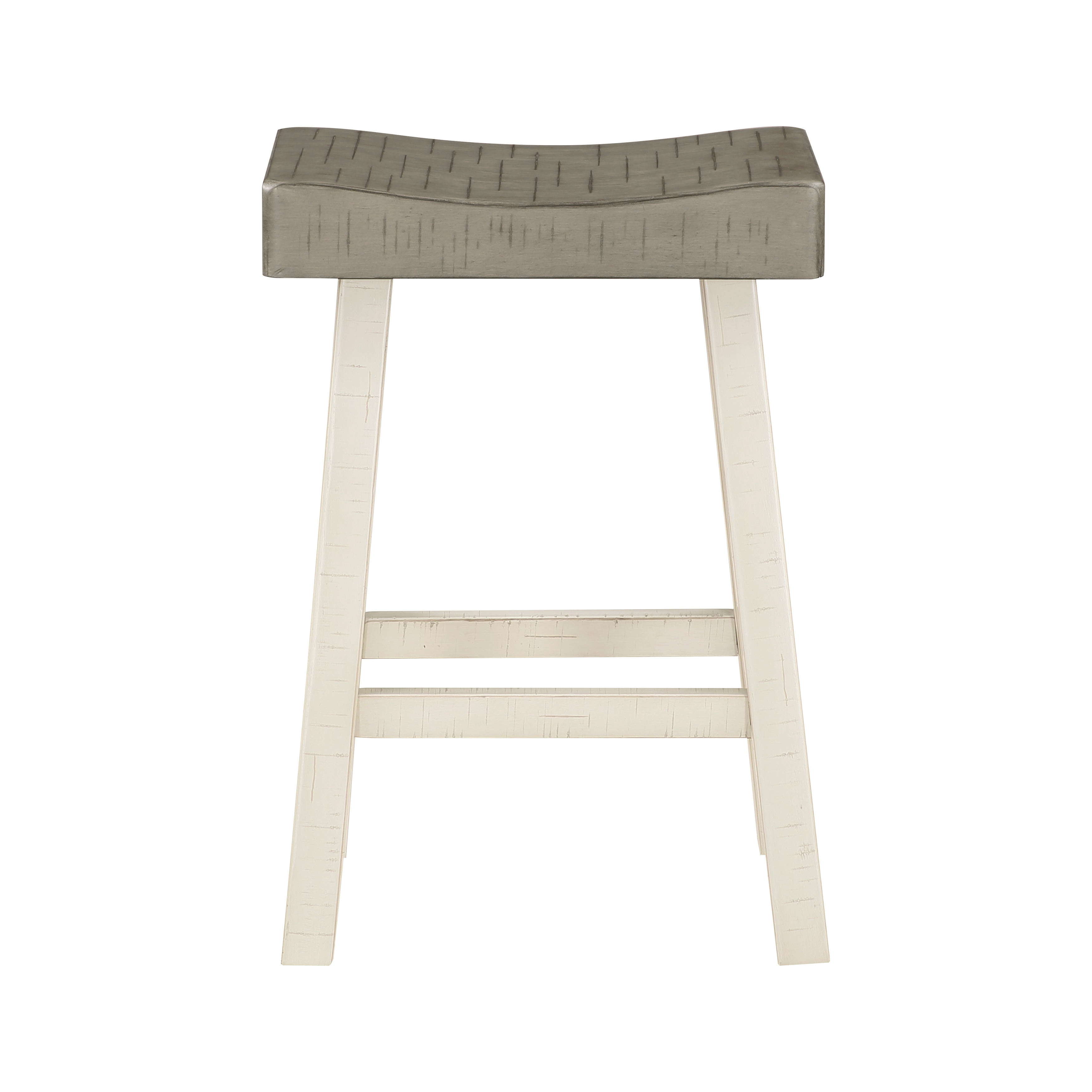 2 Home Elegance Caspian Brown White Counter Height Stools
