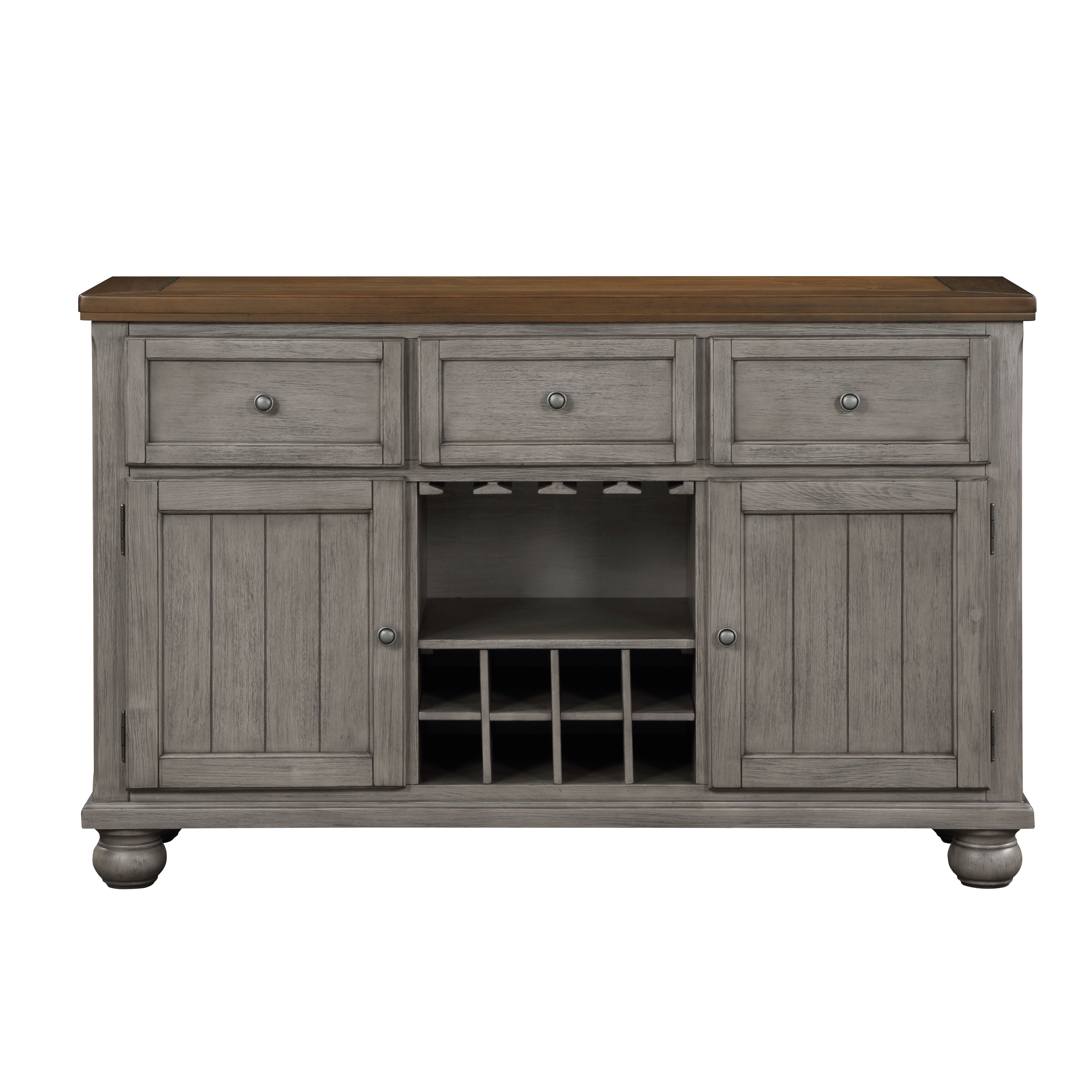 Home Elegance Tigard Cherry Gray Server