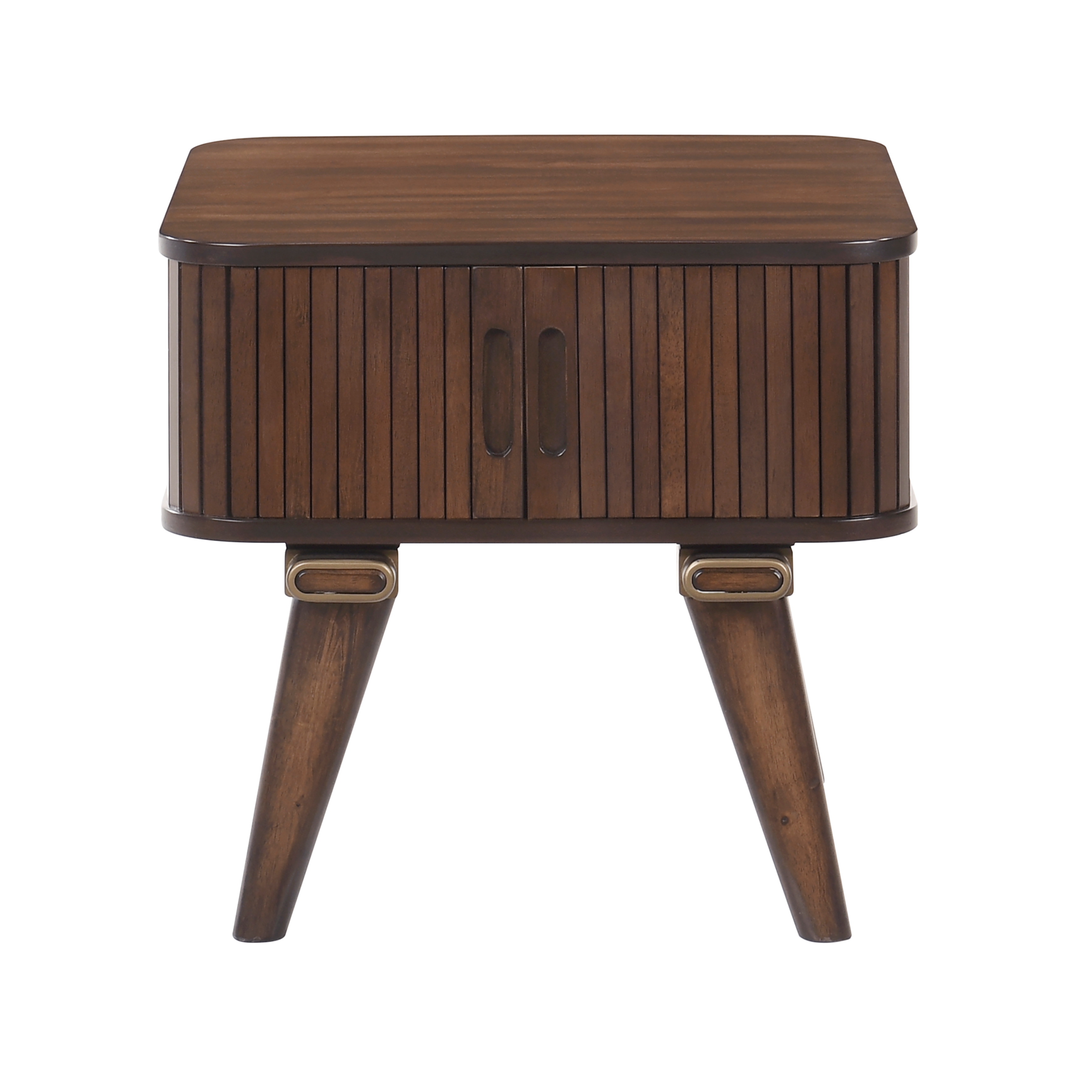 Home Elegance Monroe Brown Walnut End Table