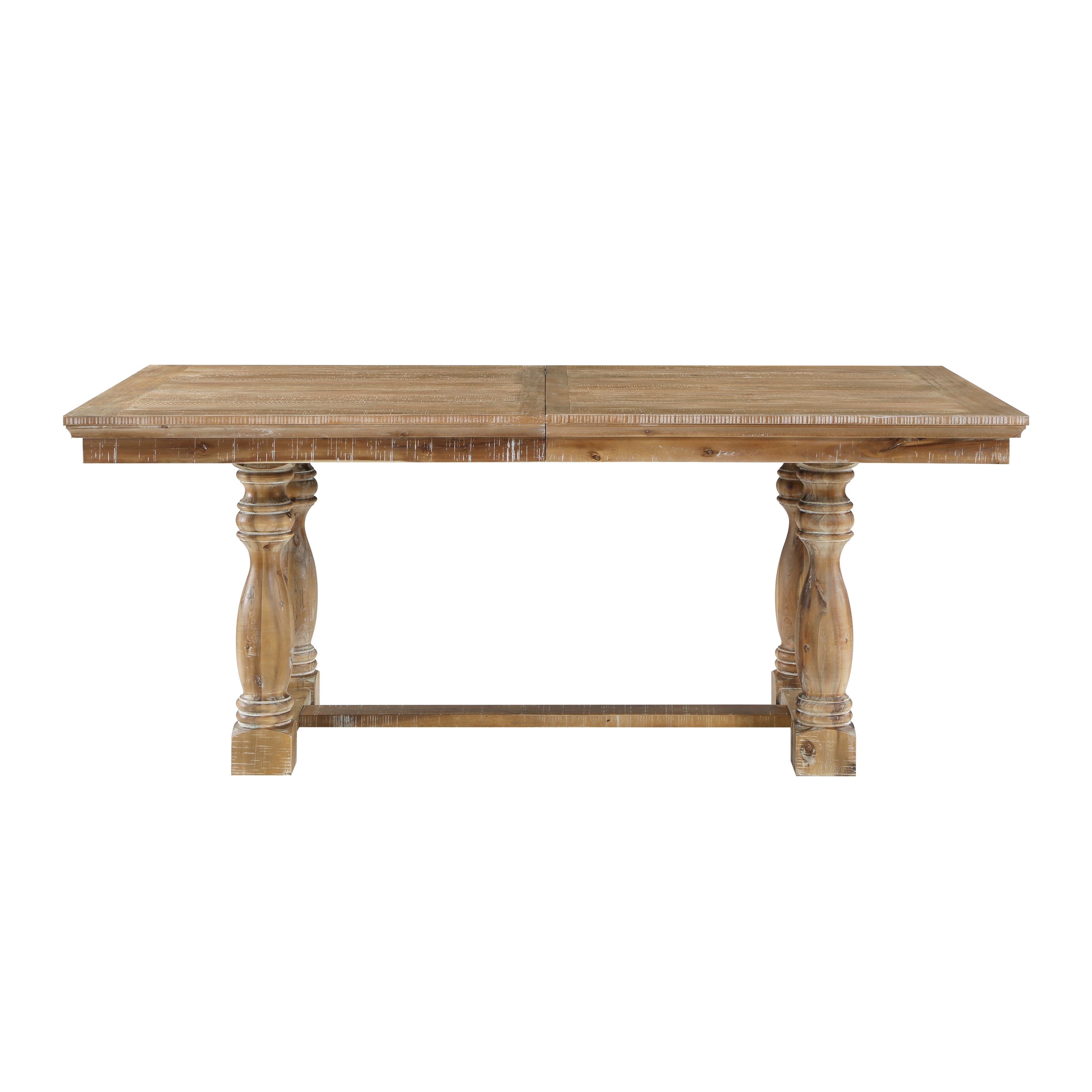 Home Elegance Weatherford Brown Natural Dining Table