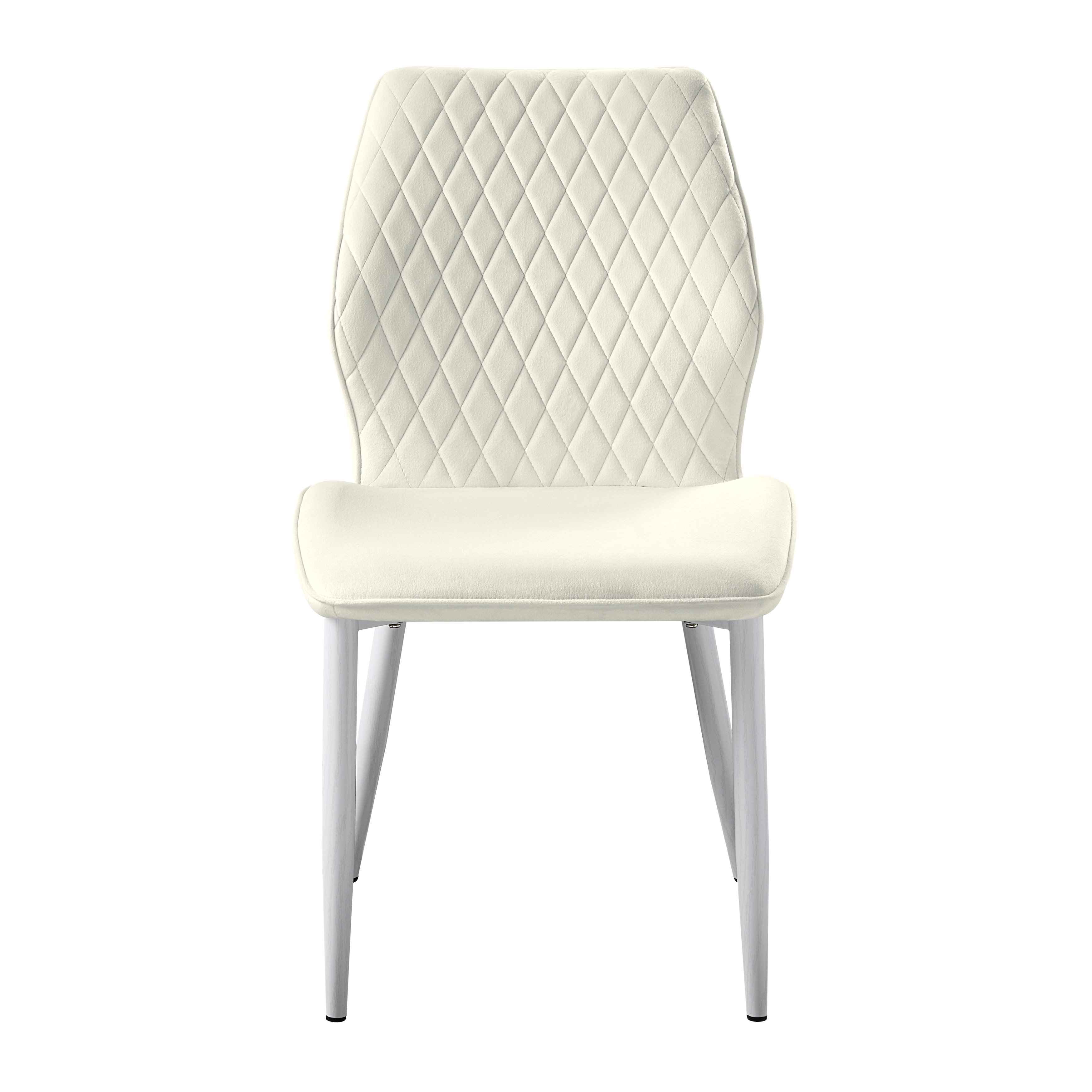 2 Home Elegance Hollis Beige White Side Chairs