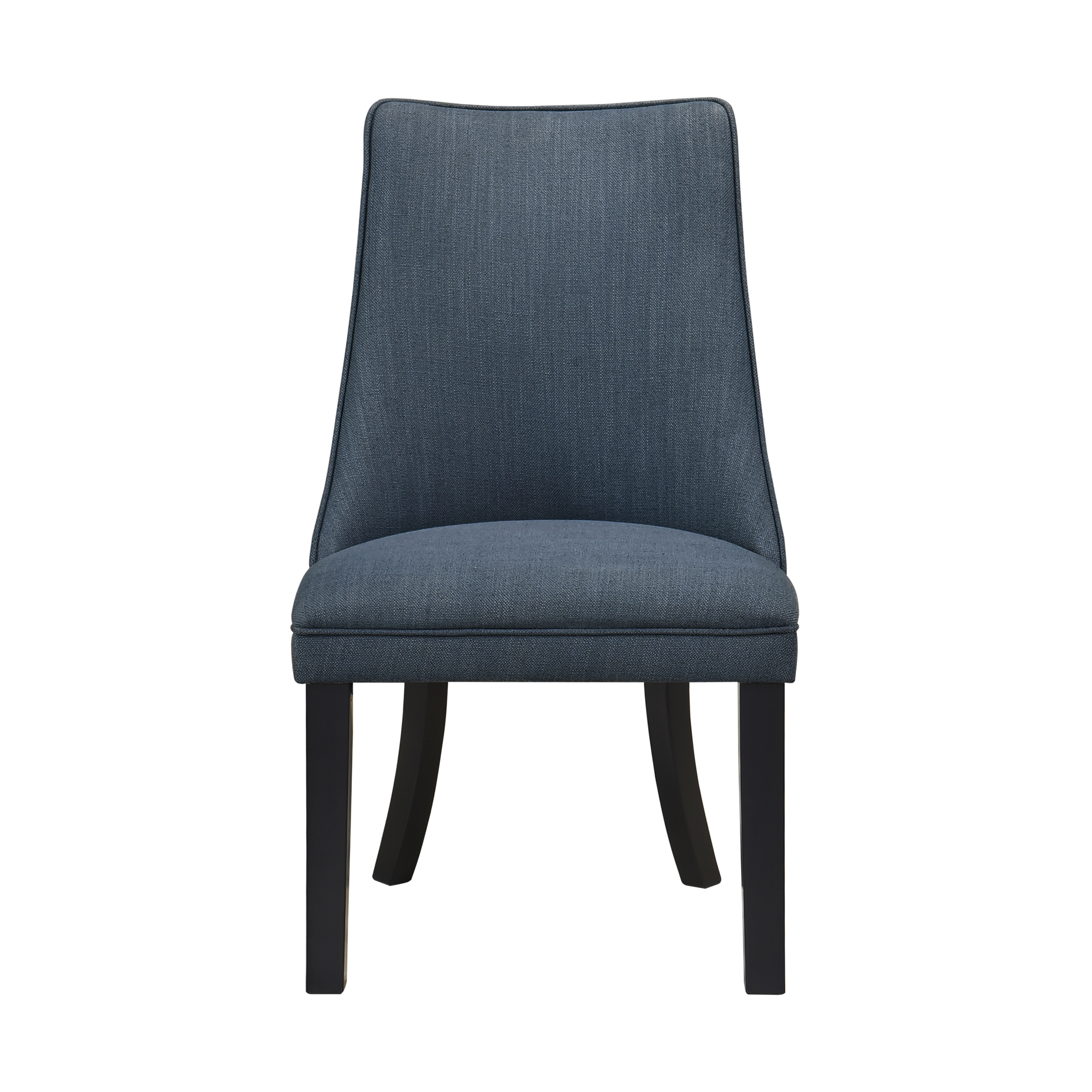 2 Home Elegance Paulson Blue Brown Walnut Side Chairs