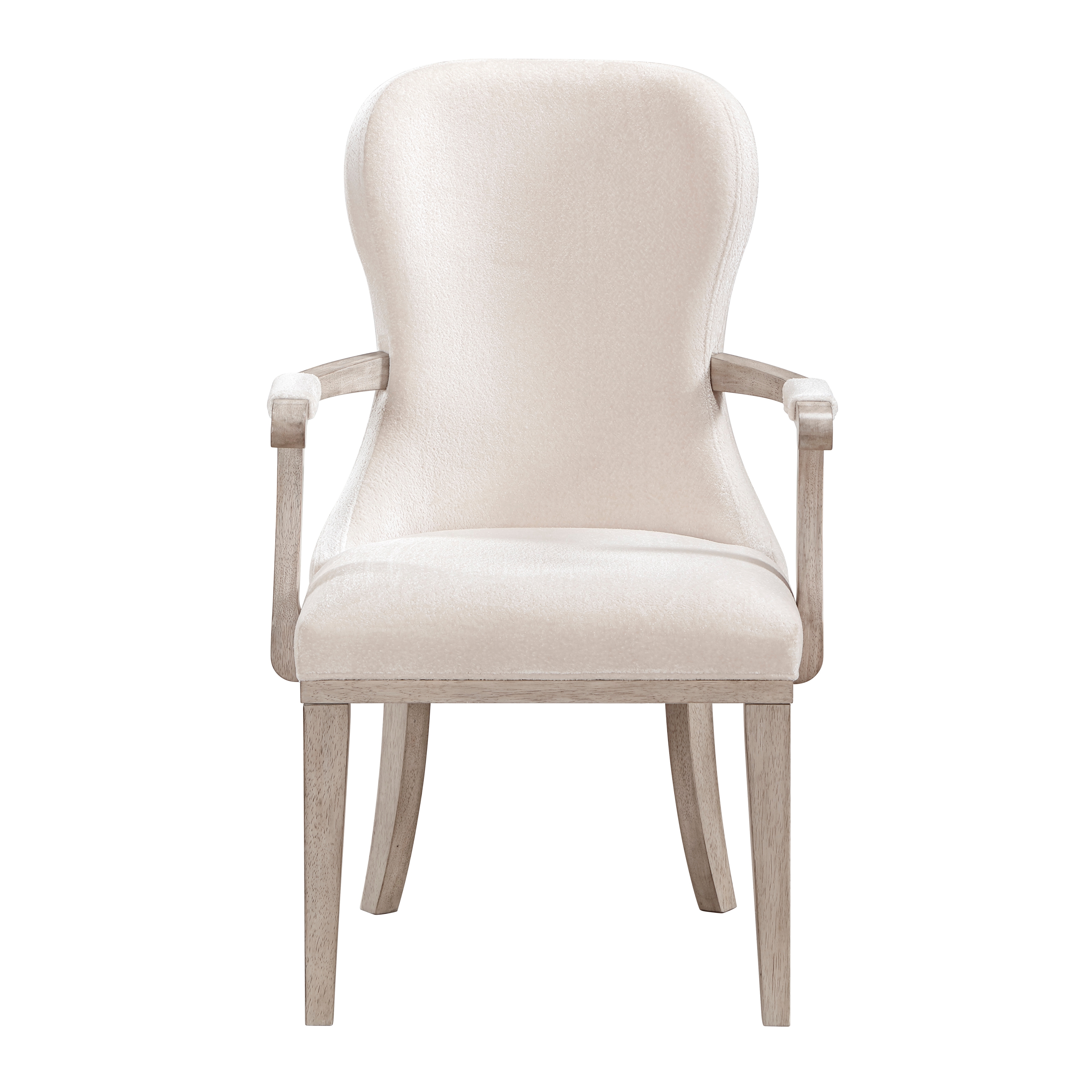 2 Home Elegance Lofton Beige Natural Arm Chairs