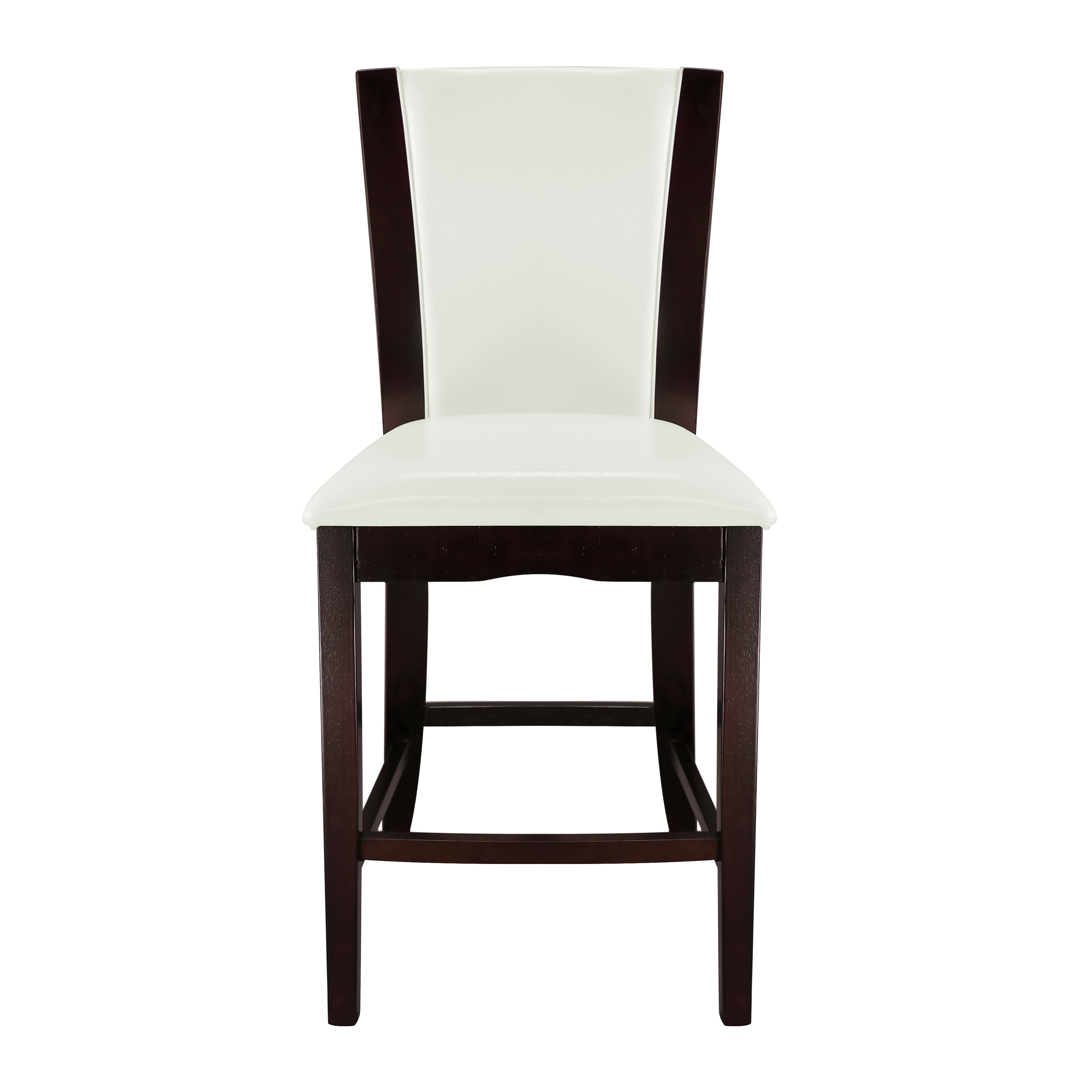 Counter Height Chair, White Bi-Cast Vinyl