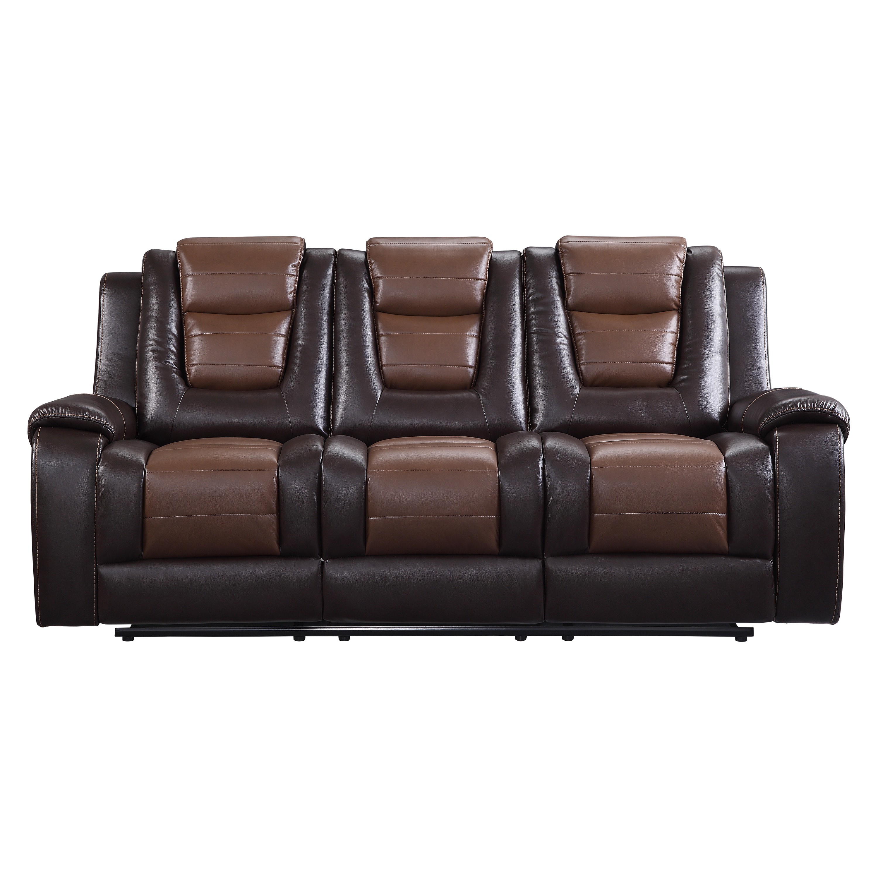 Double Reclining Sofa with Center Drop-Down Cup Holders