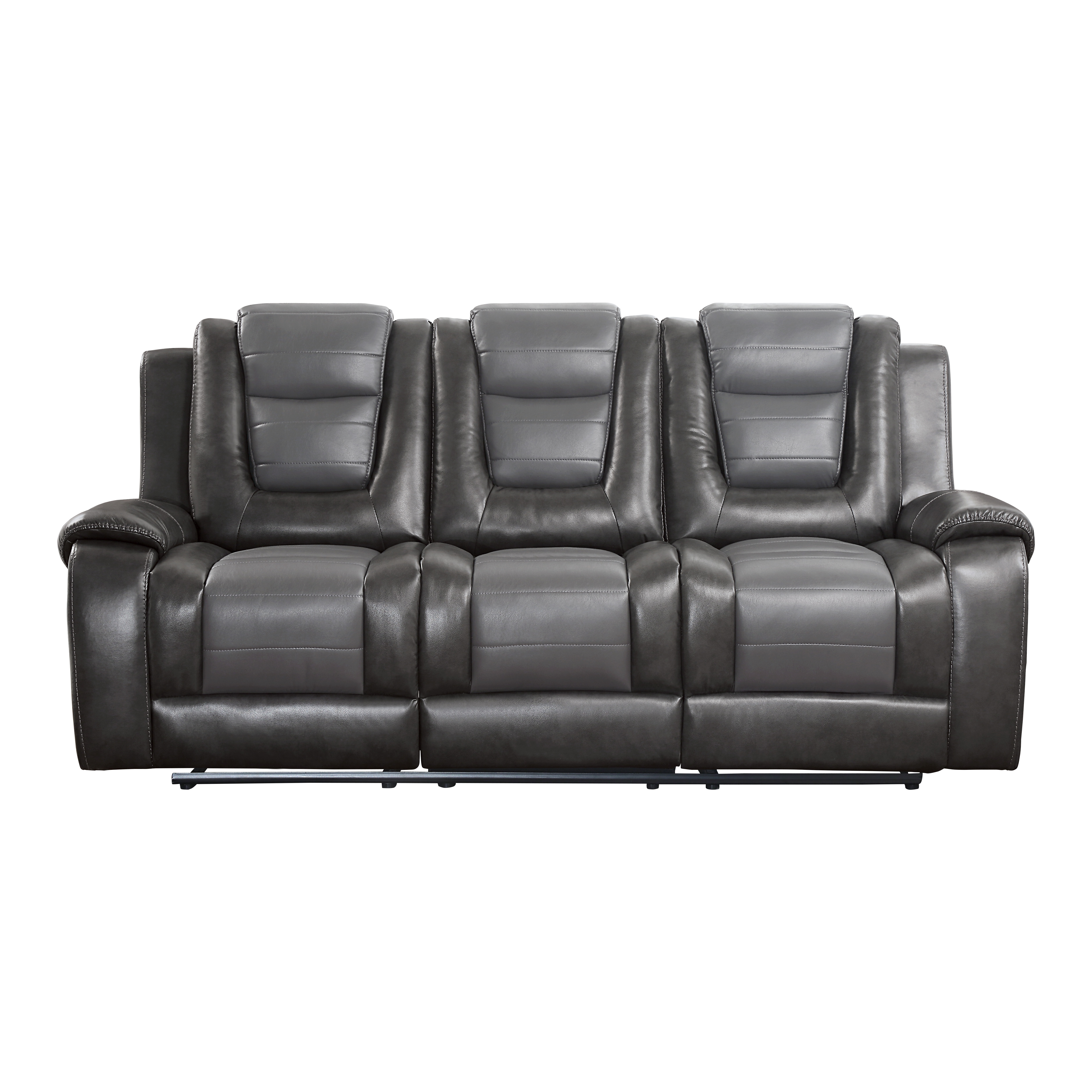 Double Reclining Sofa with Center Drop-Down Cup Holders