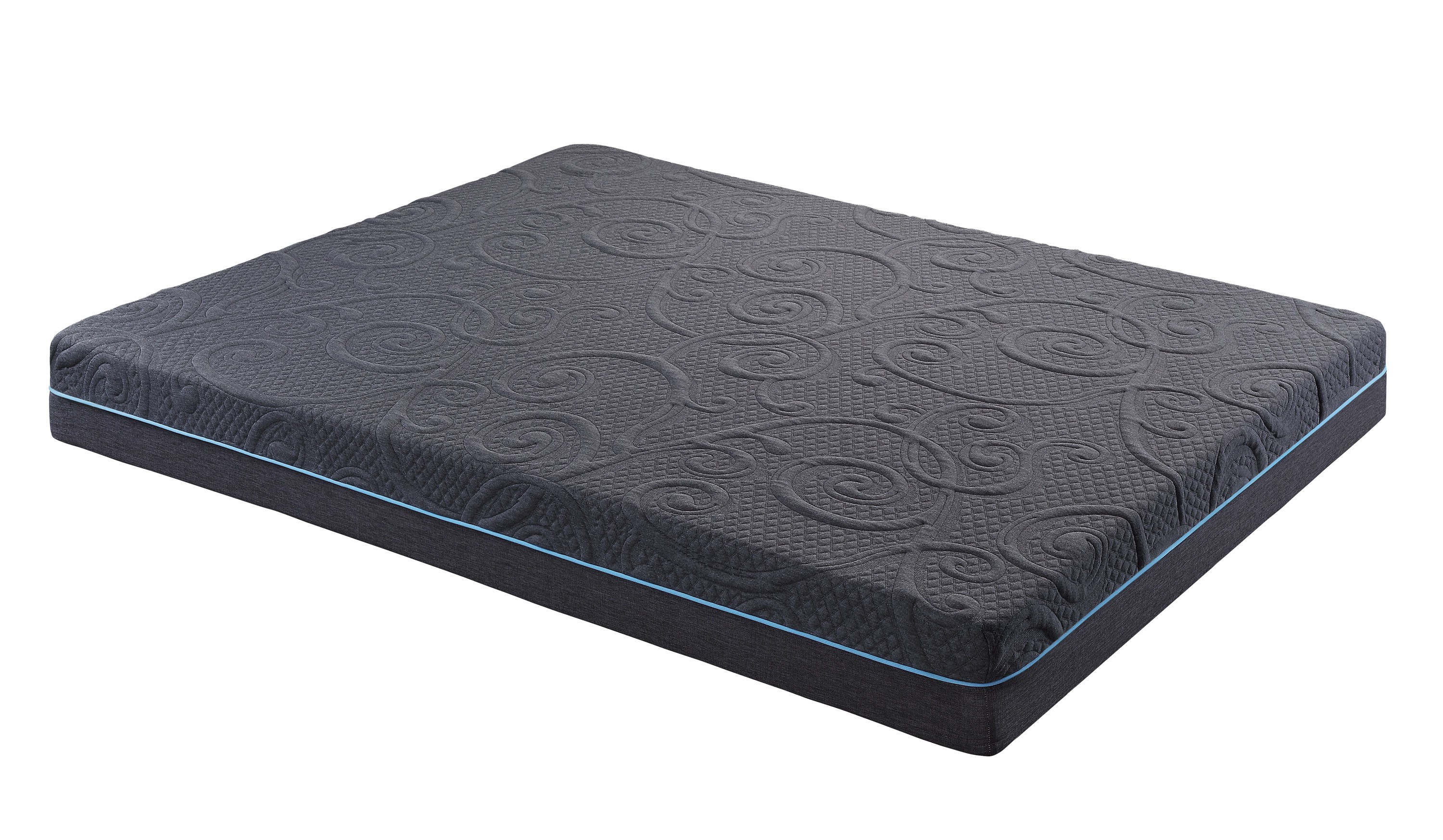 Home Elegance Mira Dark Gray 8 Inch Queen Gel Infused Memory Foam Hybrid Ma...