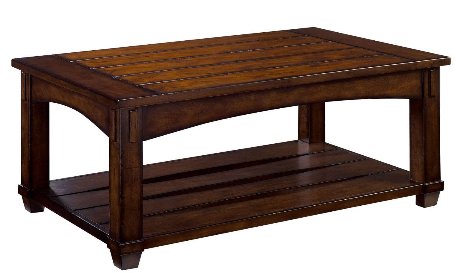 Hammary Tacoma Rustic Brown Rectangular Lift Top Cocktail Table