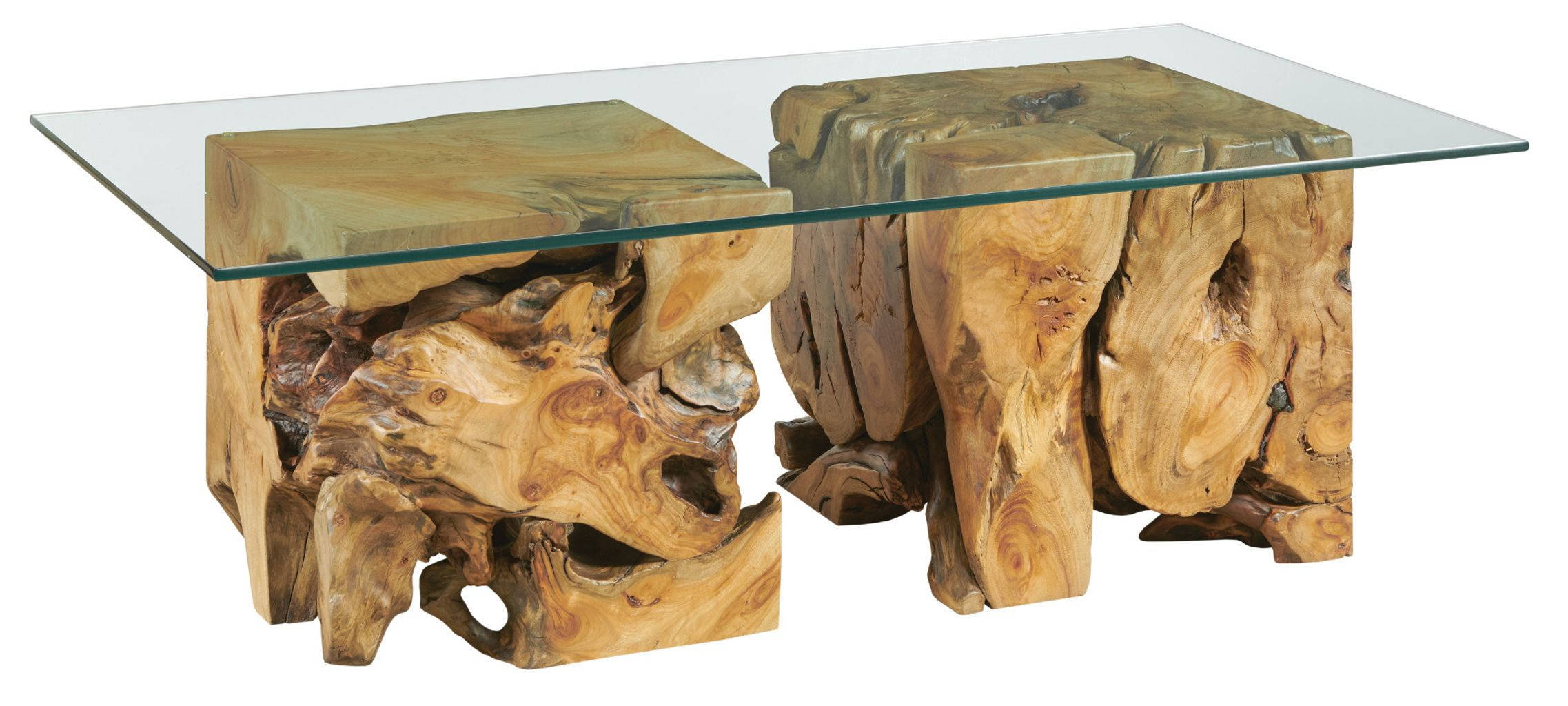 SQUARE ROOT TABLE WITH GLASS TOP