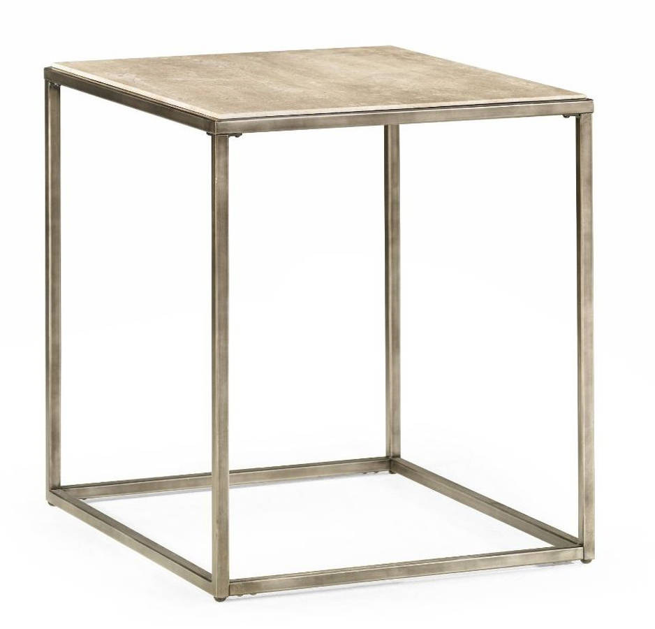 Hammary Modern Basics Natural Travertine Rectangular End Table