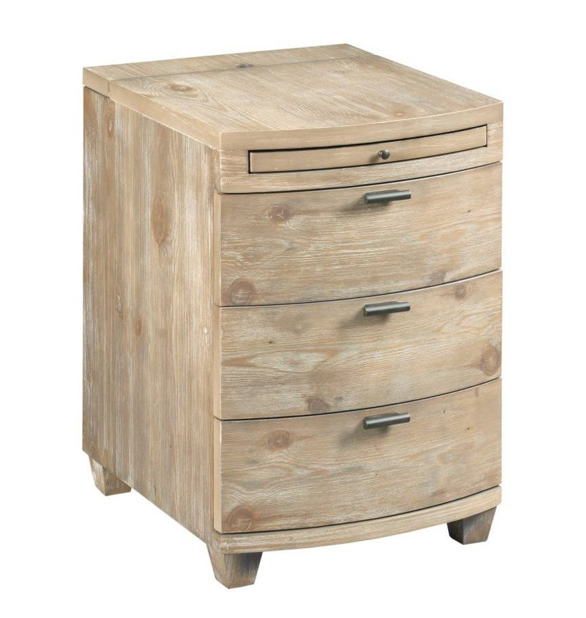Hammary Chairsides Gray Driftwood Bowfront Chairside
