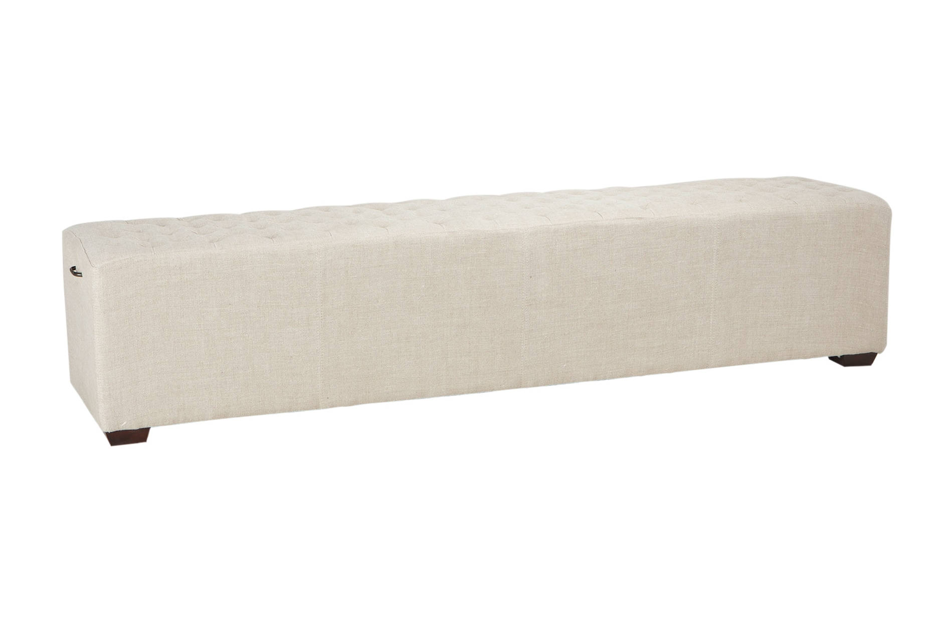 World Interiors Arabella Beige 79 Inch Upholstered Bench
