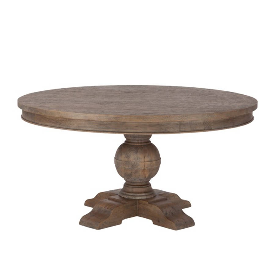 World Interiors Chatham Downs Light Brown 60 Inch Round Dining Table