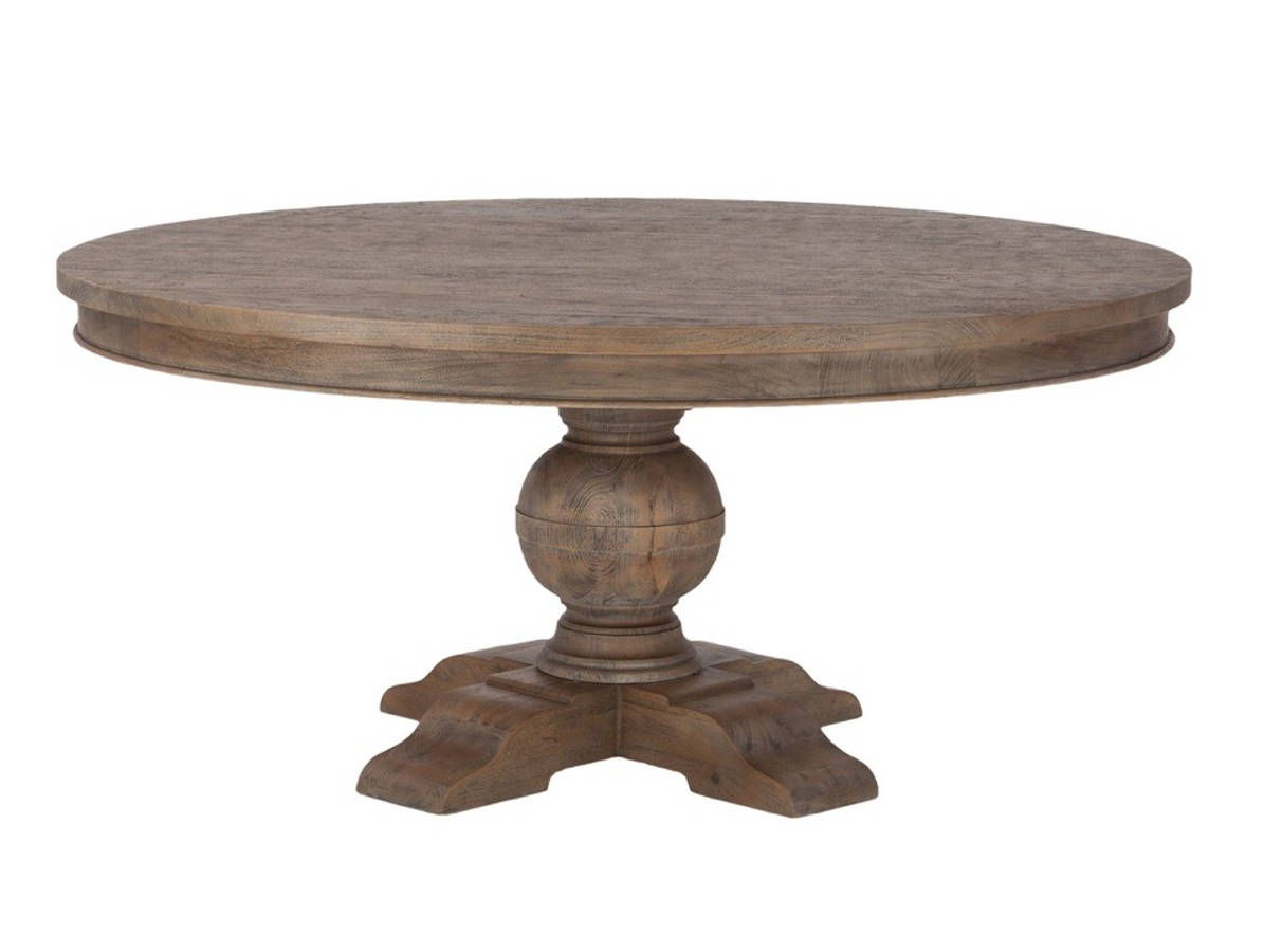 World Interiors Chatham Downs Light Brown 72 Inch Round Dining Table
