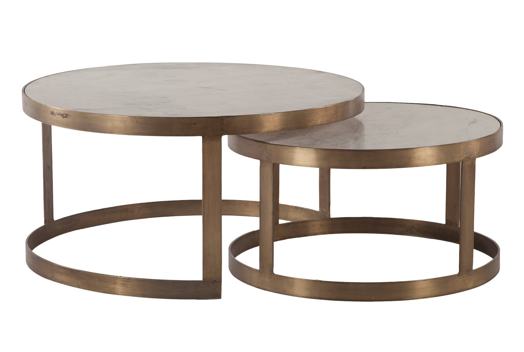 World Interiors Leonardo White Nesting Coffee Table