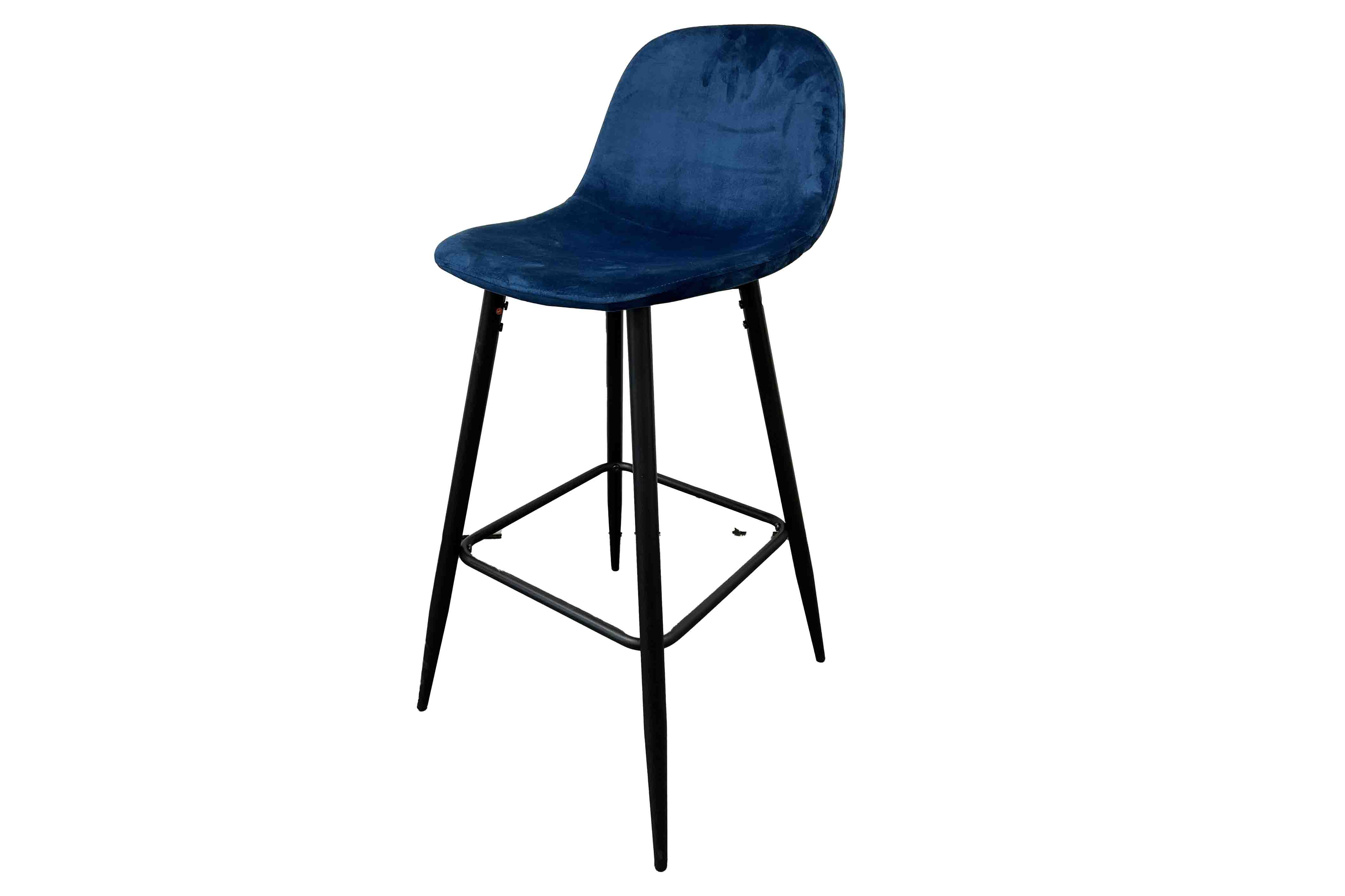 2 Iconic Furniture Dark Blue Leon Bar Stools