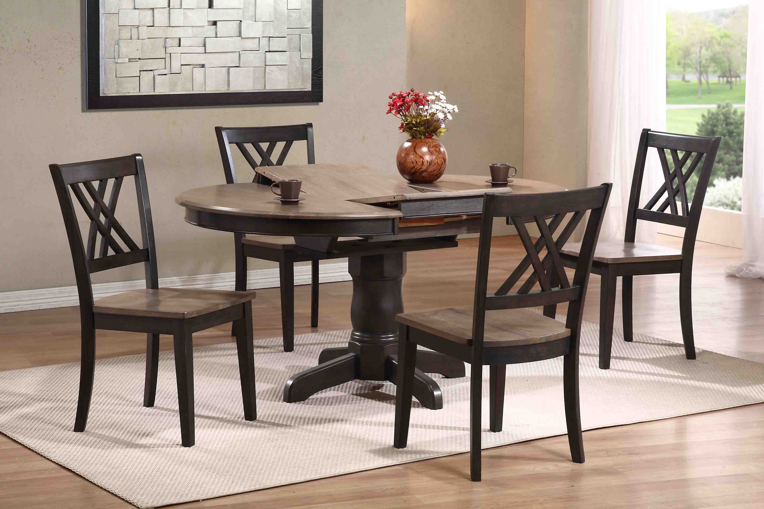Iconic Furniture Grey Blackstone 5pc Round Dining Set