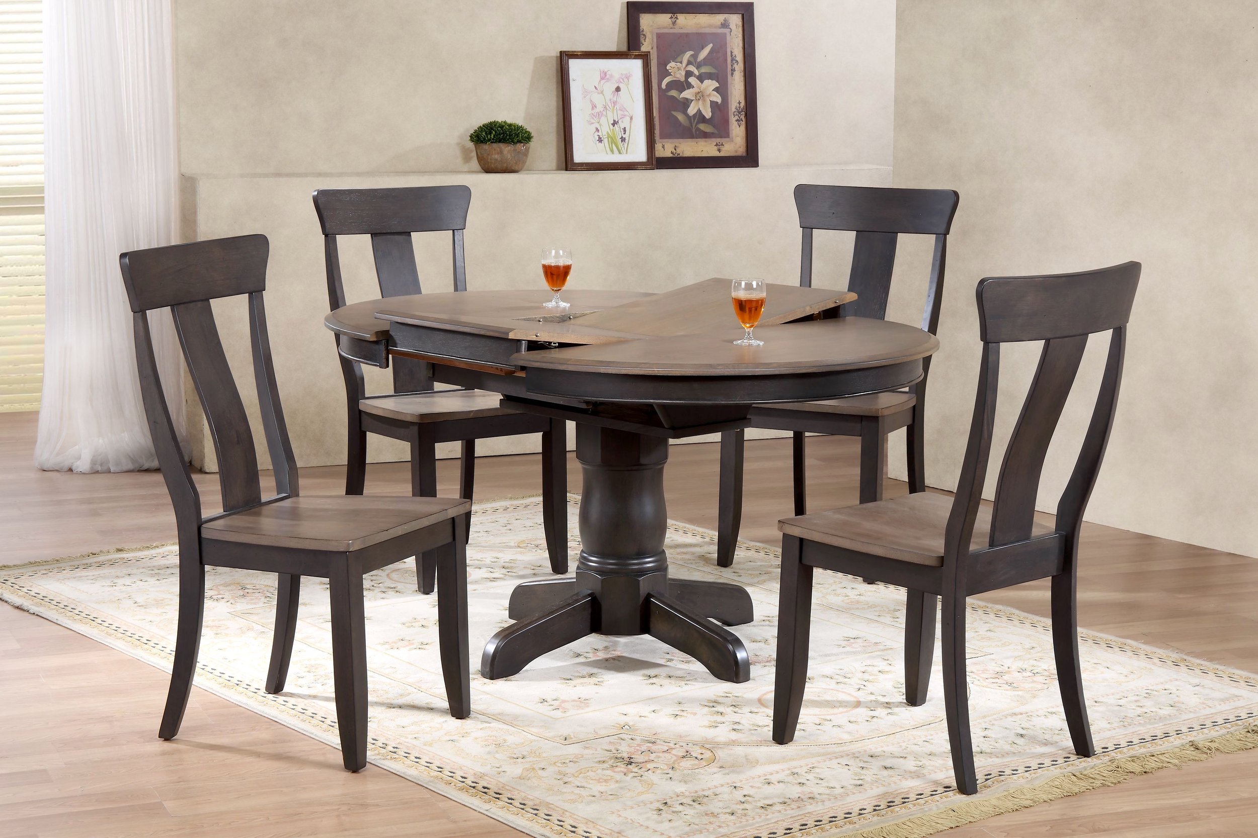 Iconic Furniture Grey Blackstone Round 5pc Dining Set
