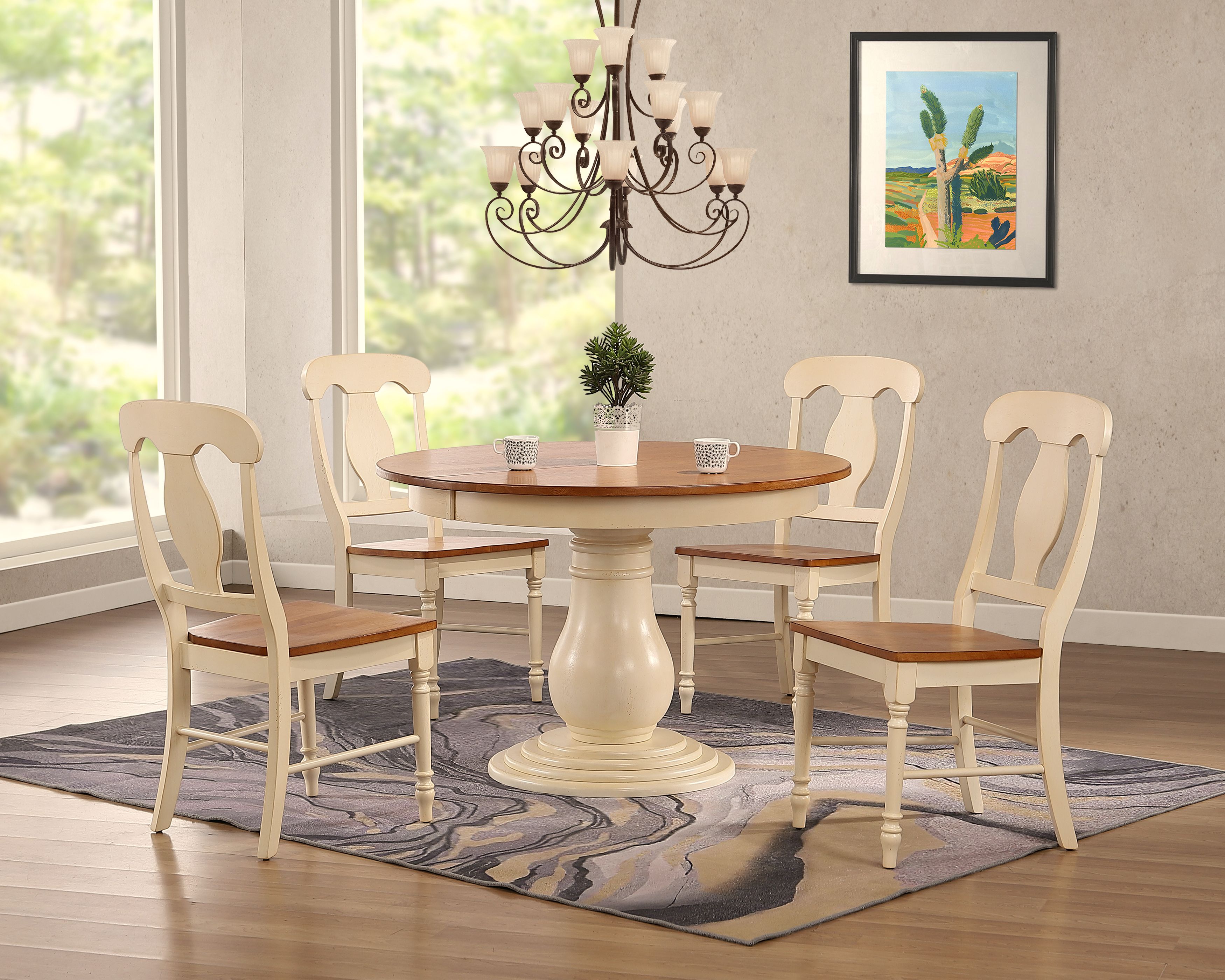 Iconic Furniture Caramel Biscotti 5pc Bella Dining Set
