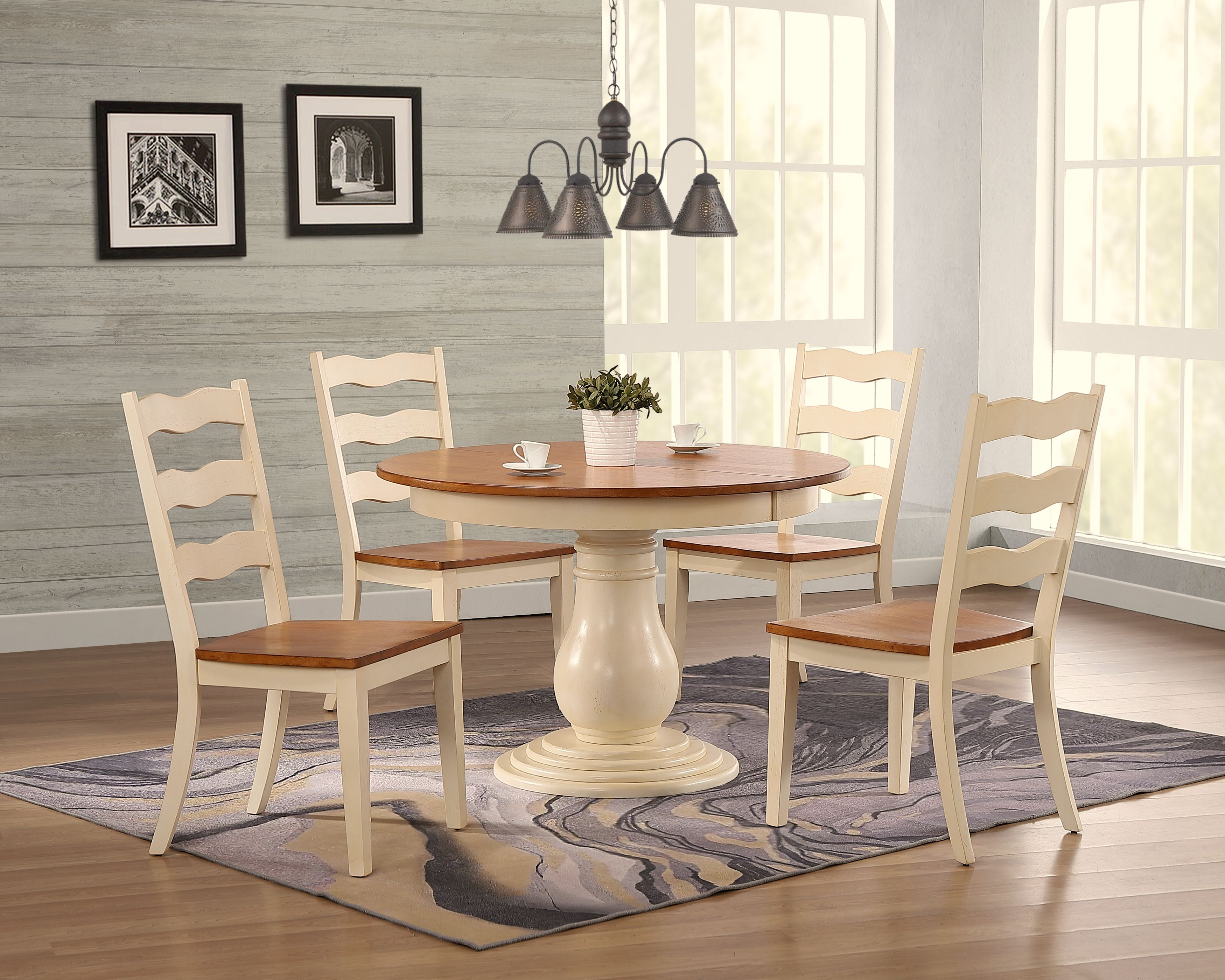 Iconic Furniture Antique Caramel Biscotti 5pc Bella Dining Set