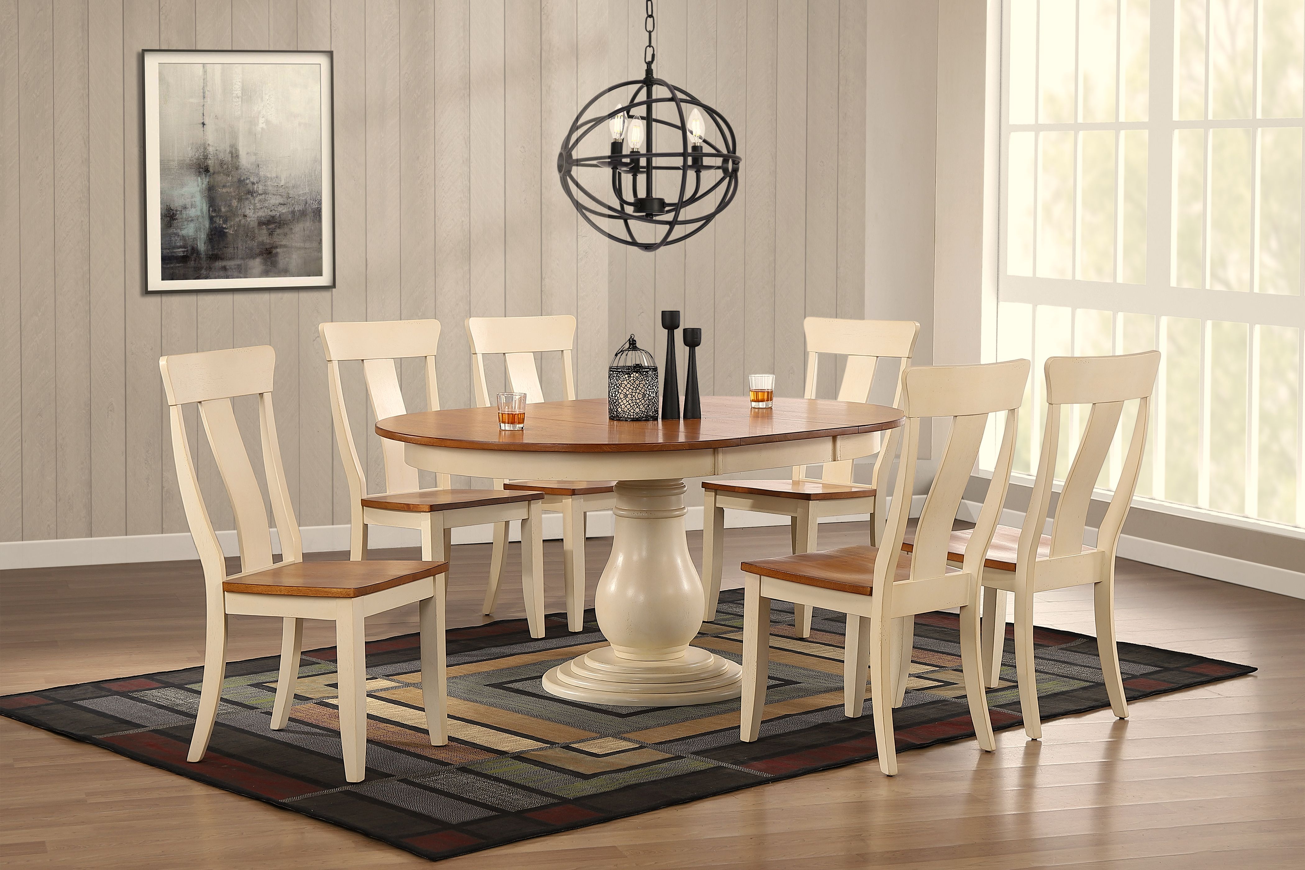 Iconic Furniture Antique Caramel Biscotti 7pc Bella Dining Set