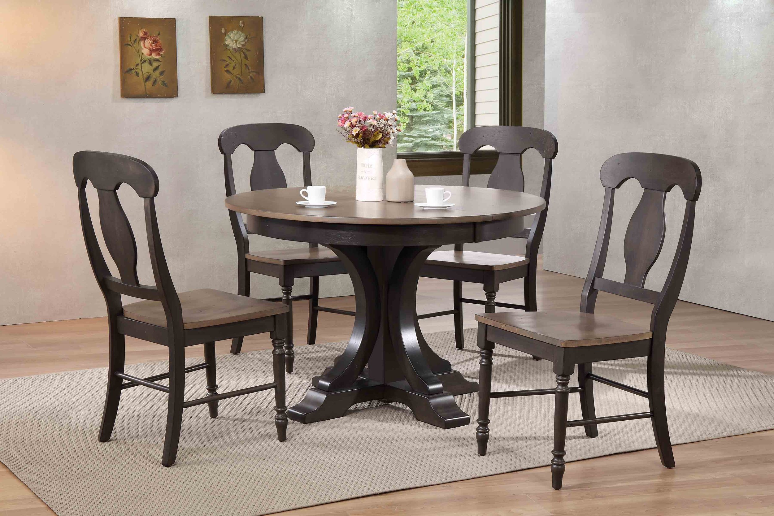 Iconic Furniture Grey Blackstone Napoleon Back 5pc Dining Set