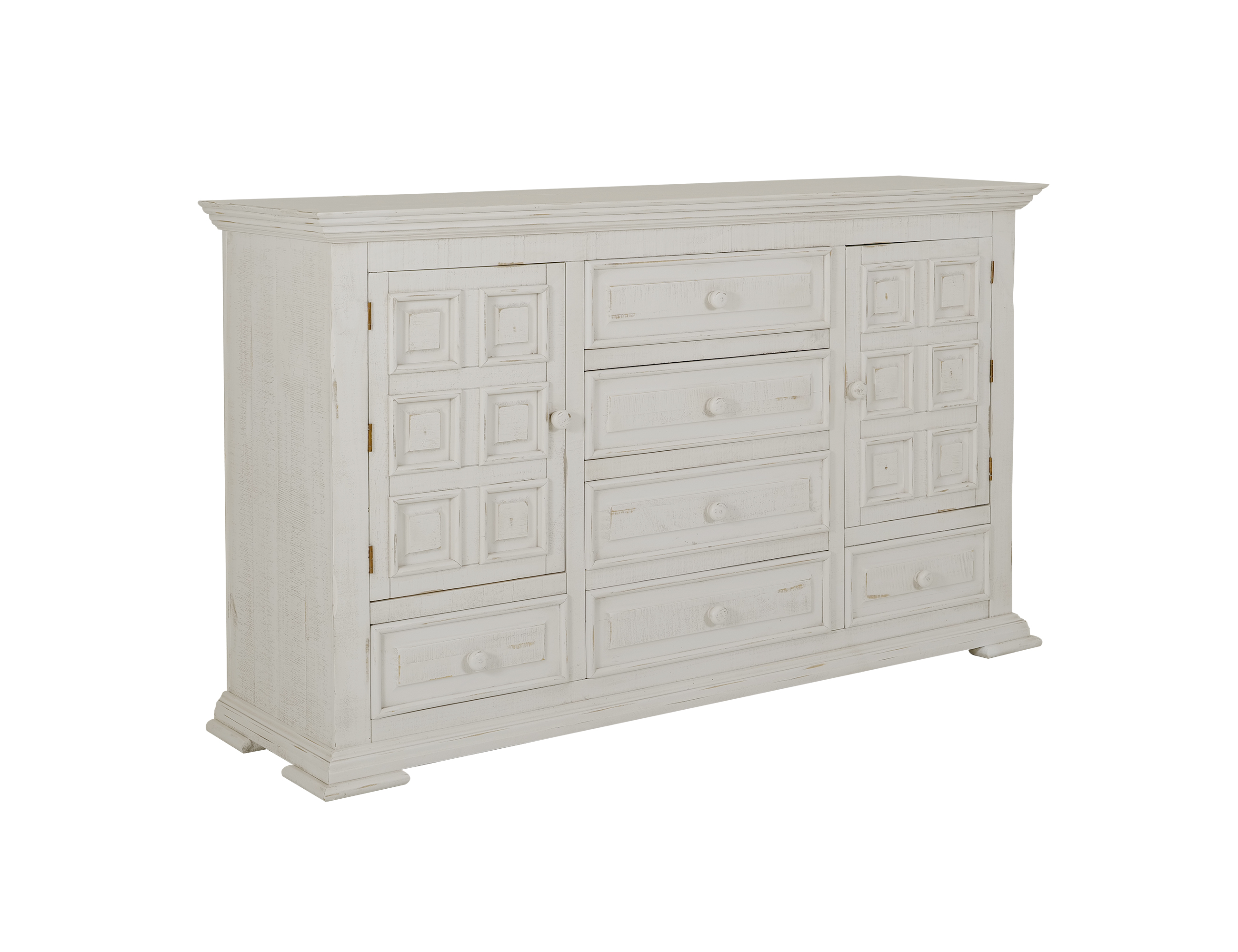 6 Drawer, 2 Doors Dresser