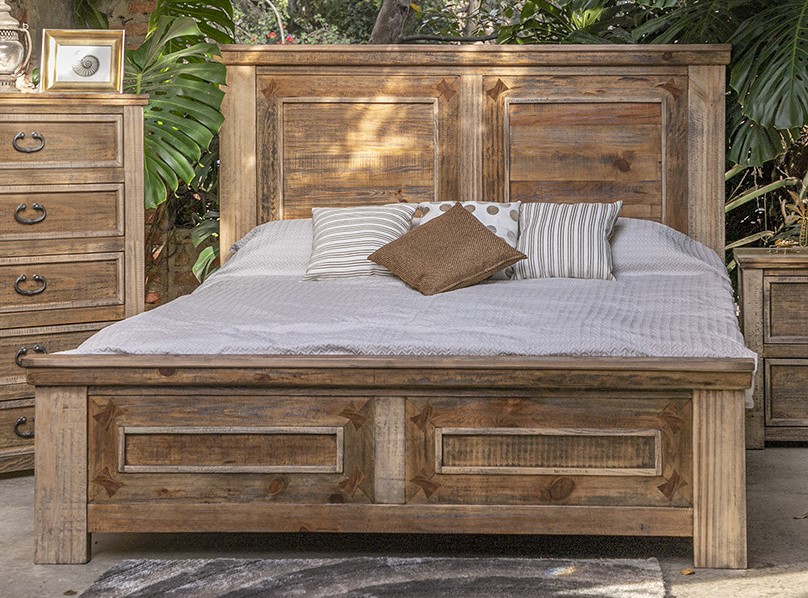 IFD Montana Two Tone Light Brown King Bed