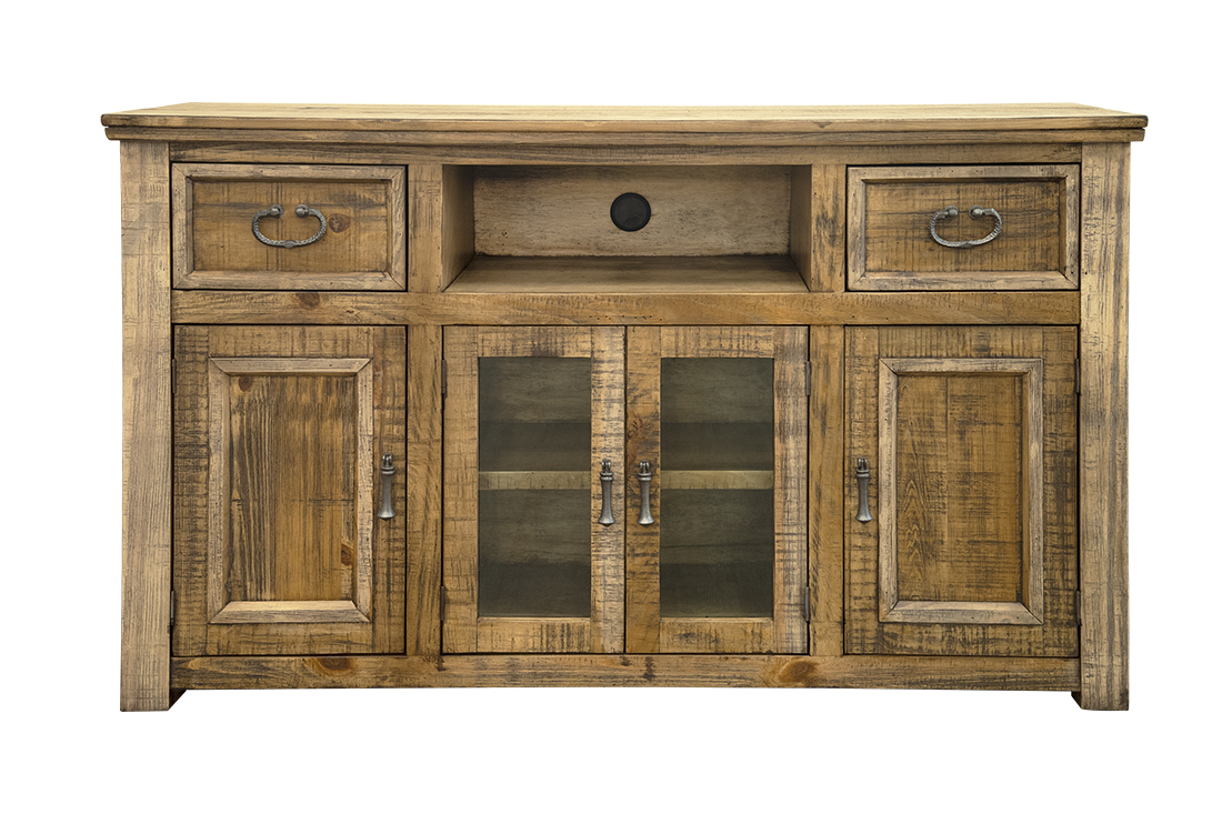 IFD Montana Two Tone Light Brown 60 Inch TV Stand