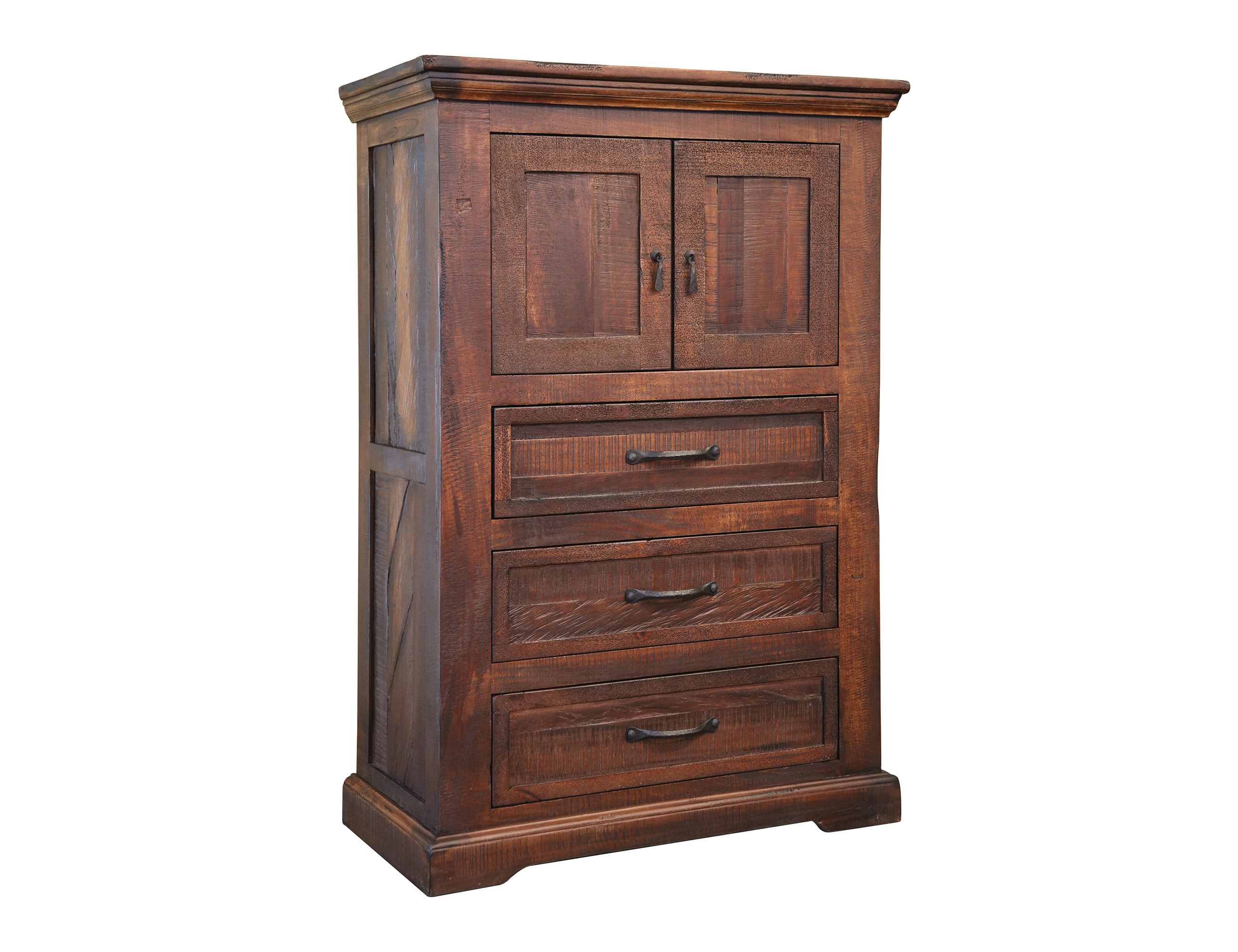 IFD Madeira Deep Brown 3 Drawers Chest