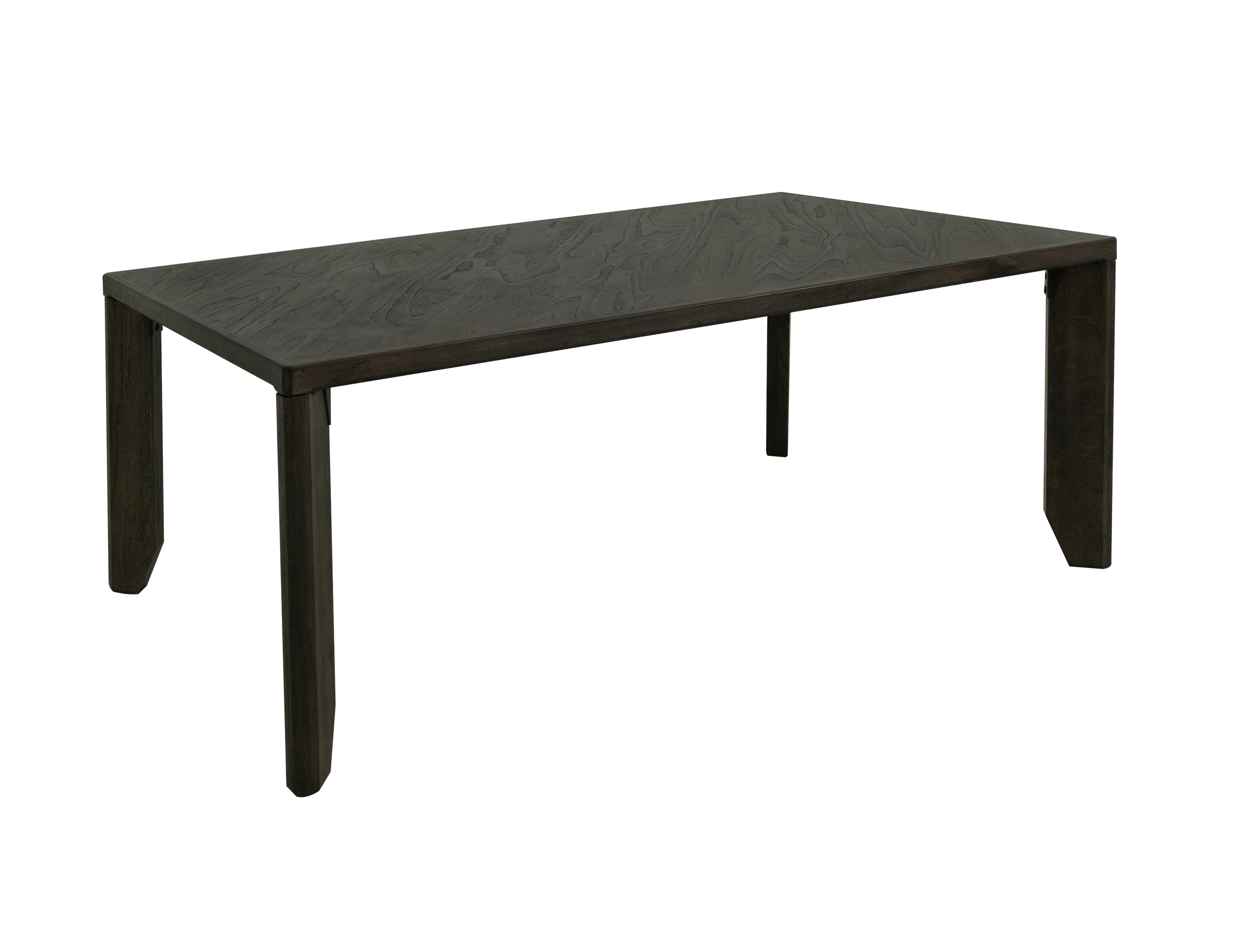IFD Dark Teak Oil Black Dining Table