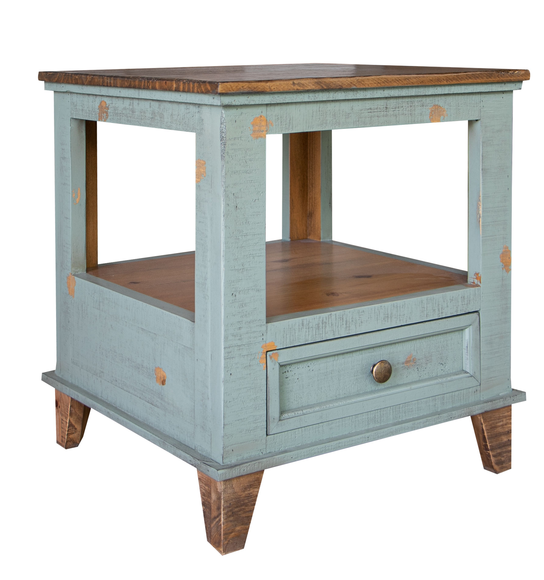 IFD Toscana Sage Green 1 Drawer End Table