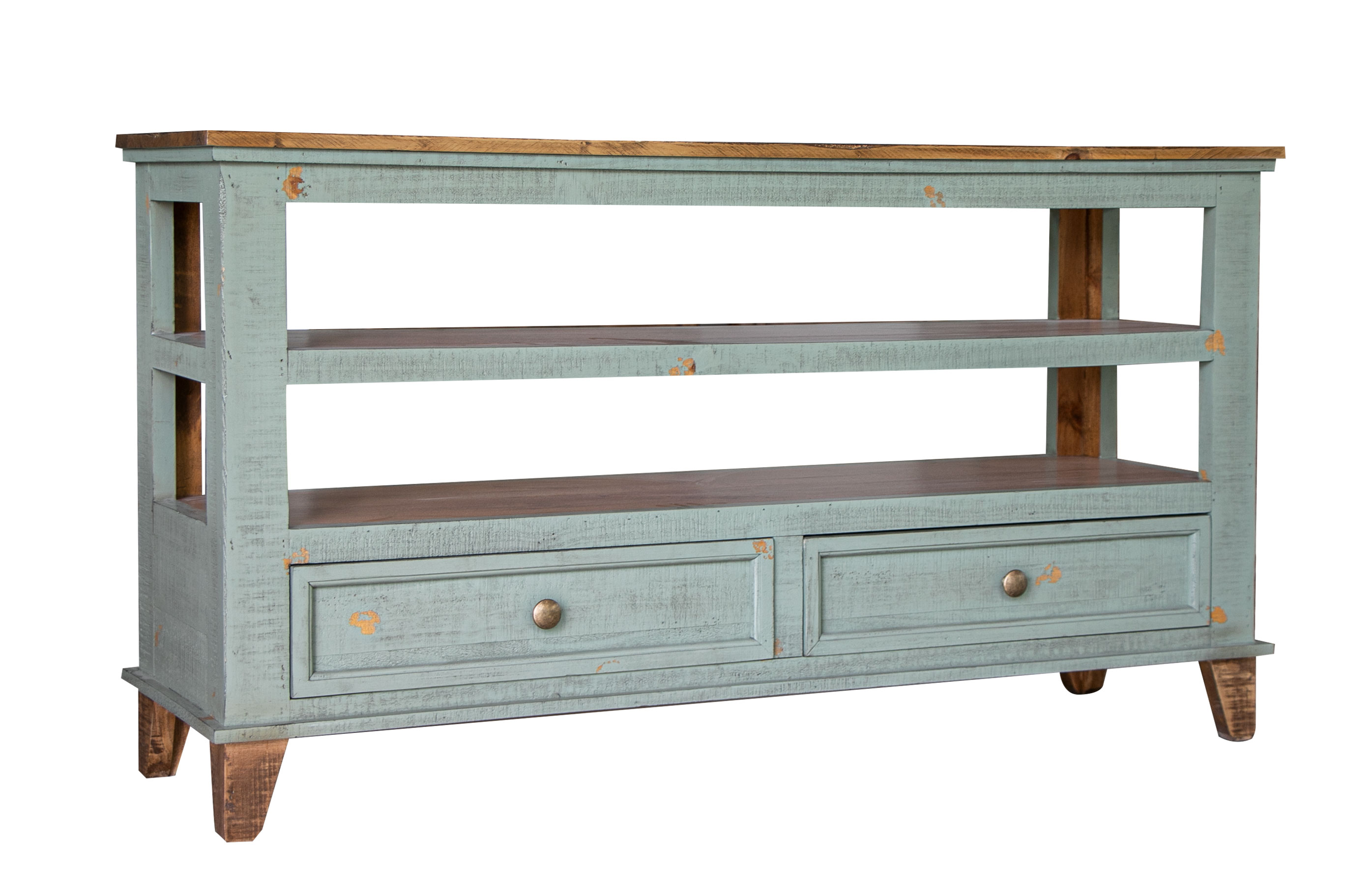 IFD Toscana Sage Green 2 Drawers Sofa Table
