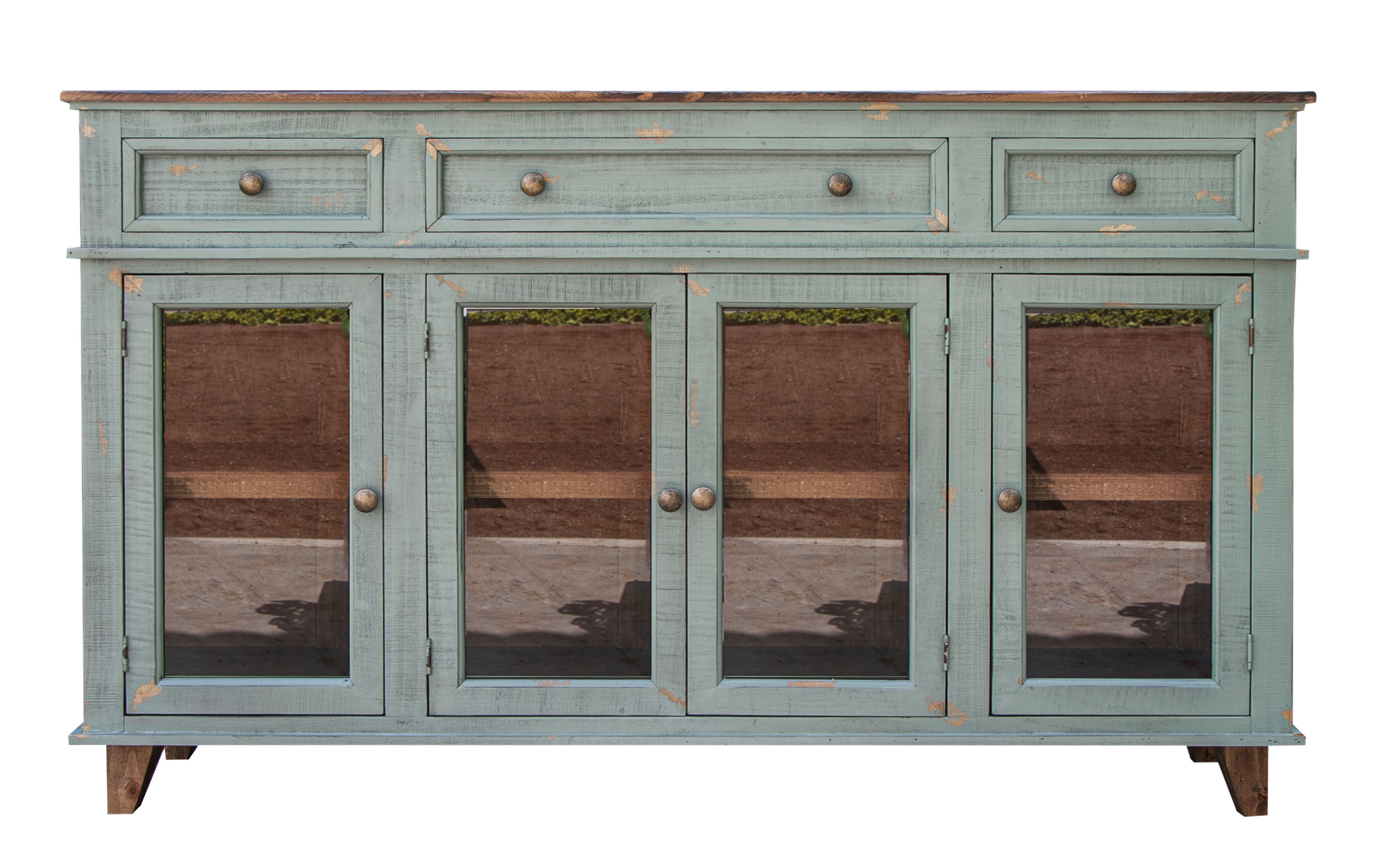 IFD Toscana Sage Green 3 Drawers Console
