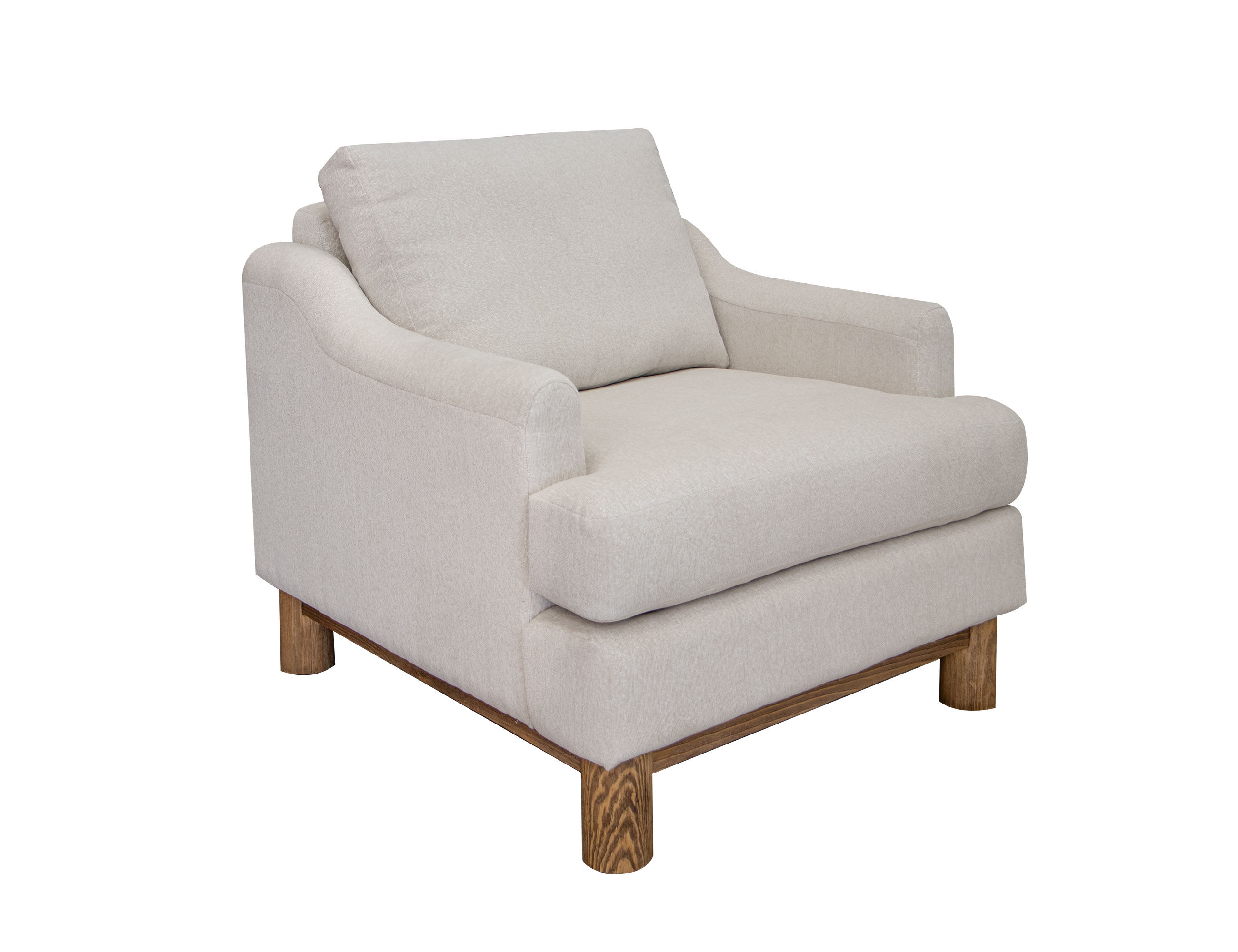 IFD Olimpia Towny Brown Wooden Frame and Base Armchair