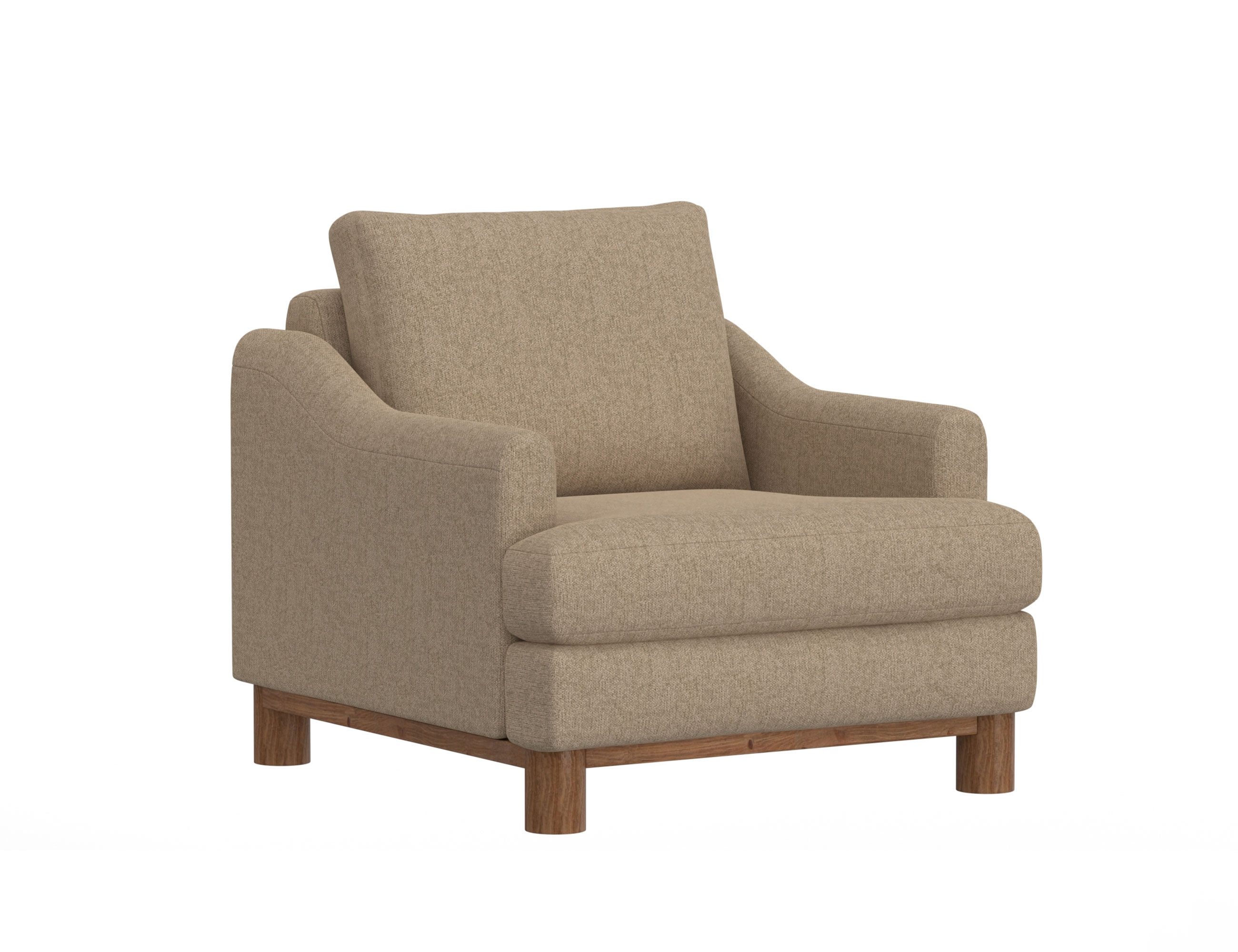 Wooden Frame & Base, Armchair