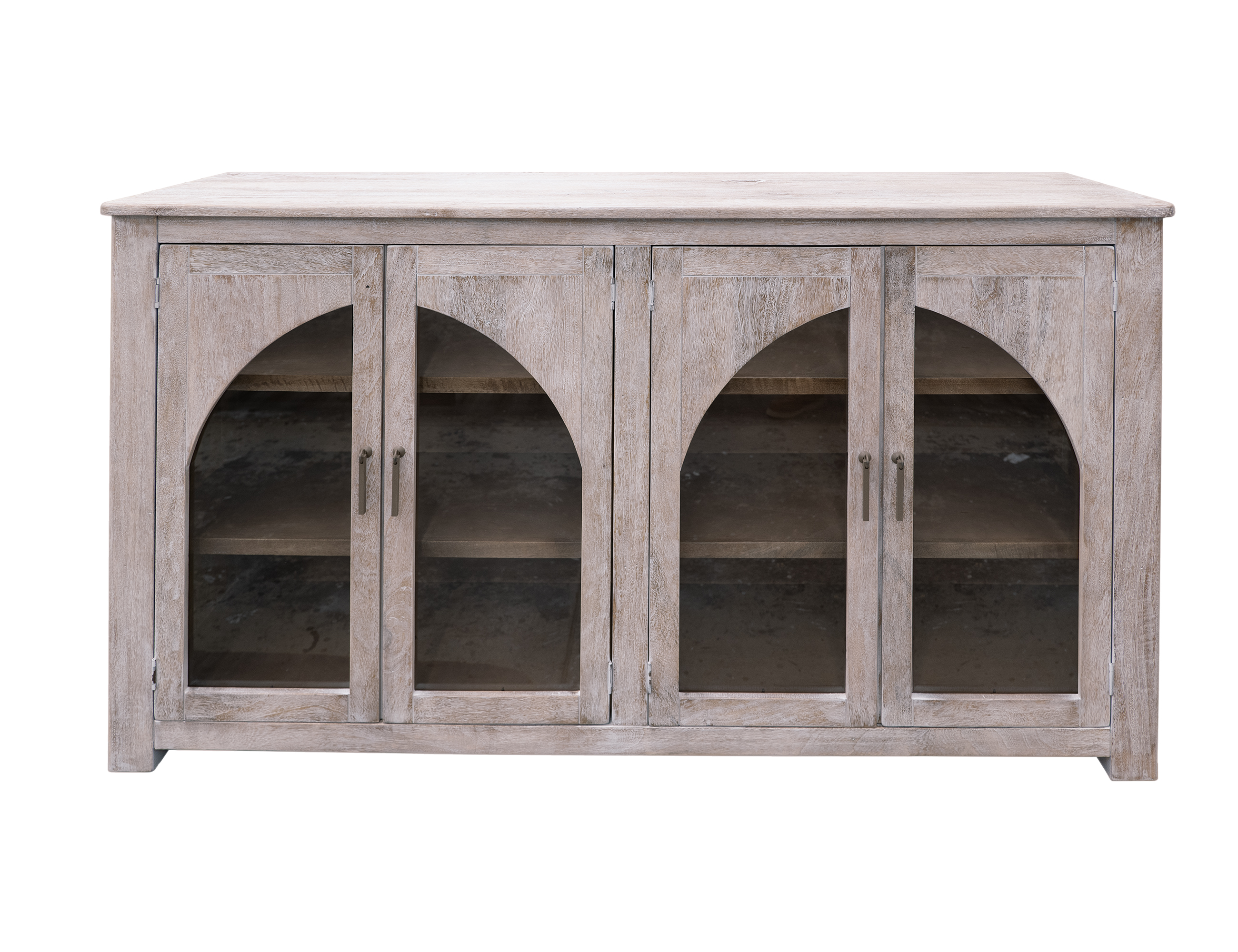 IFD Santa Monica White Wash 4 Doors Console