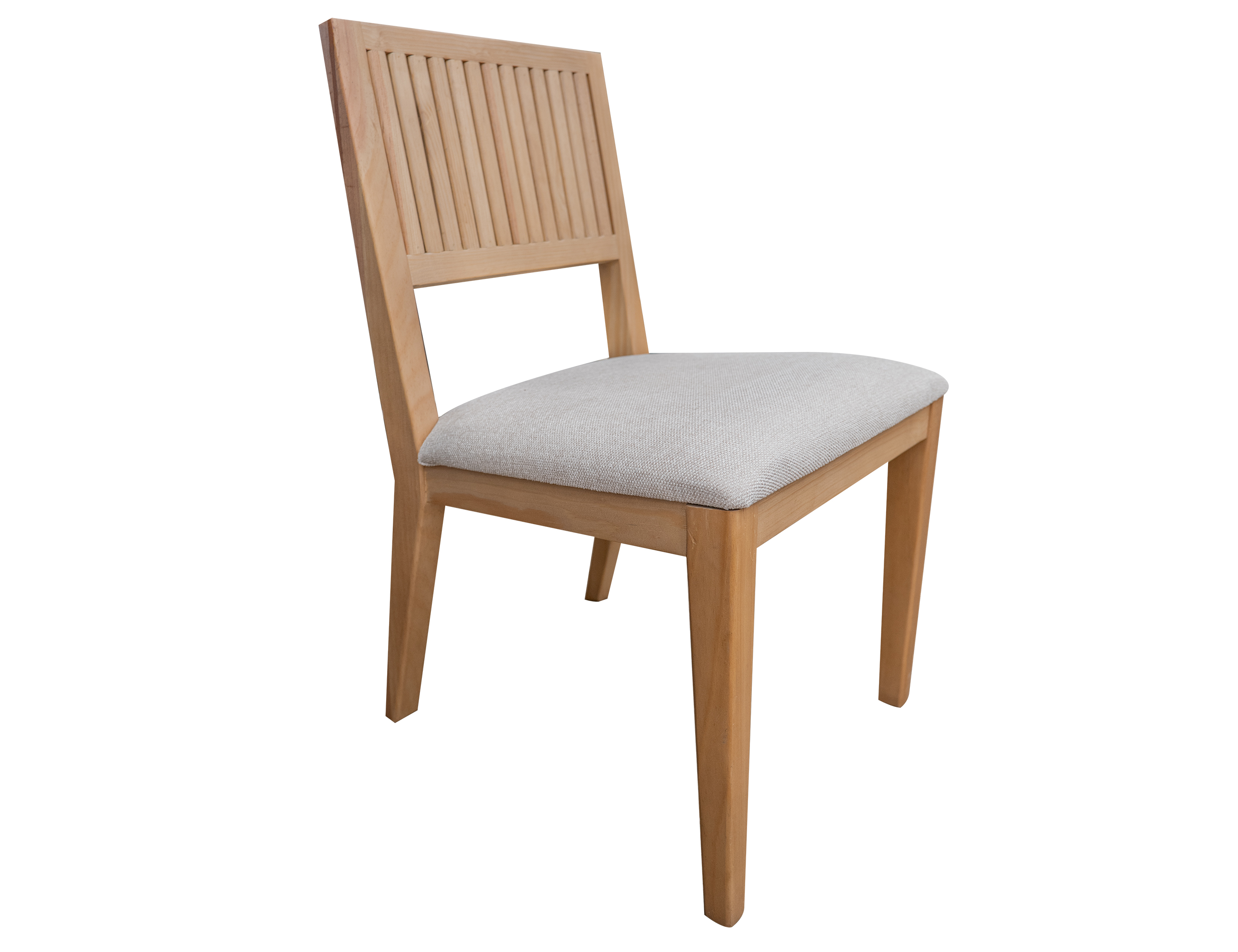 2 IFD Giza Hazelnut Upholstered Seat Wooden Chairs