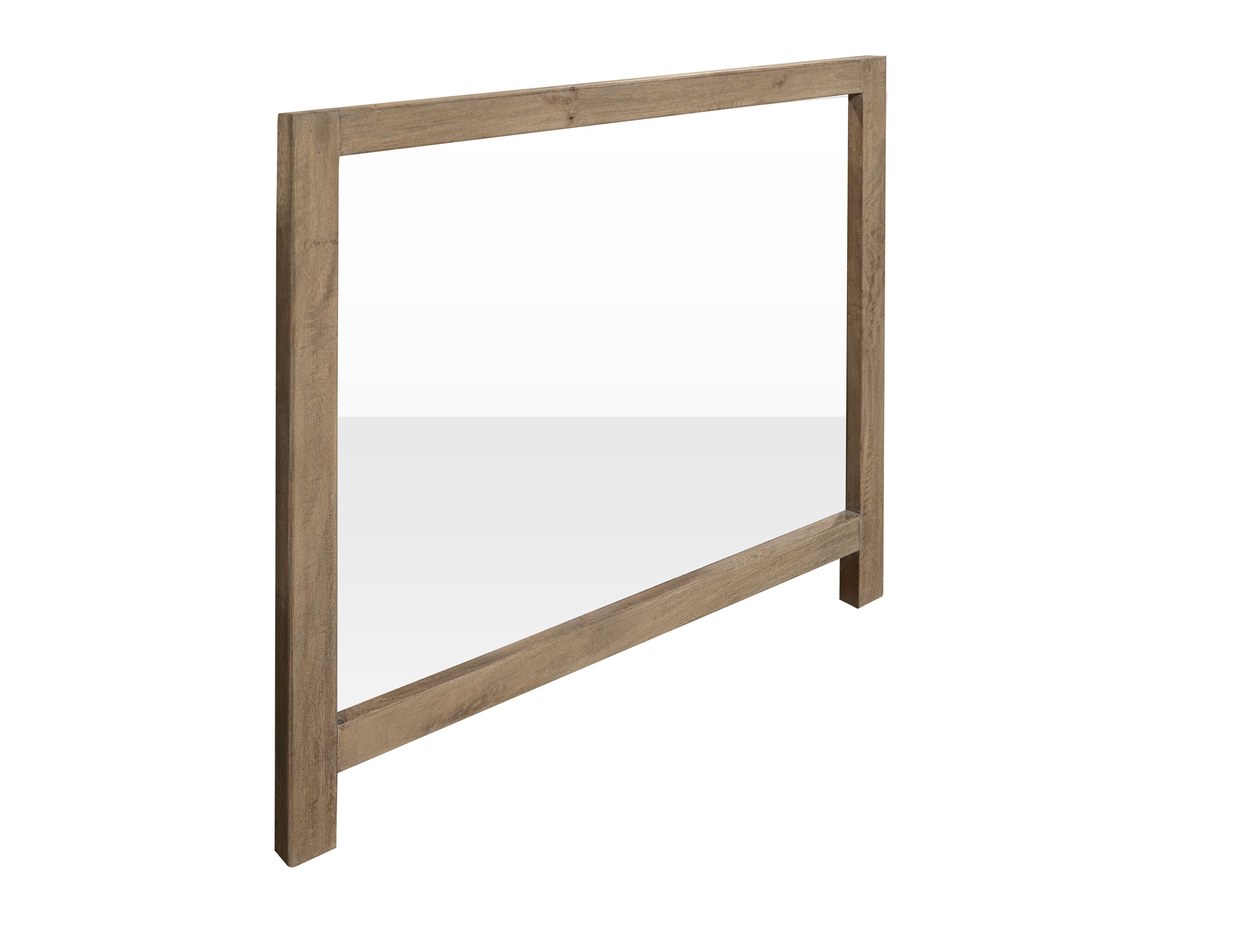 IFD Teak Ivory White Mirror
