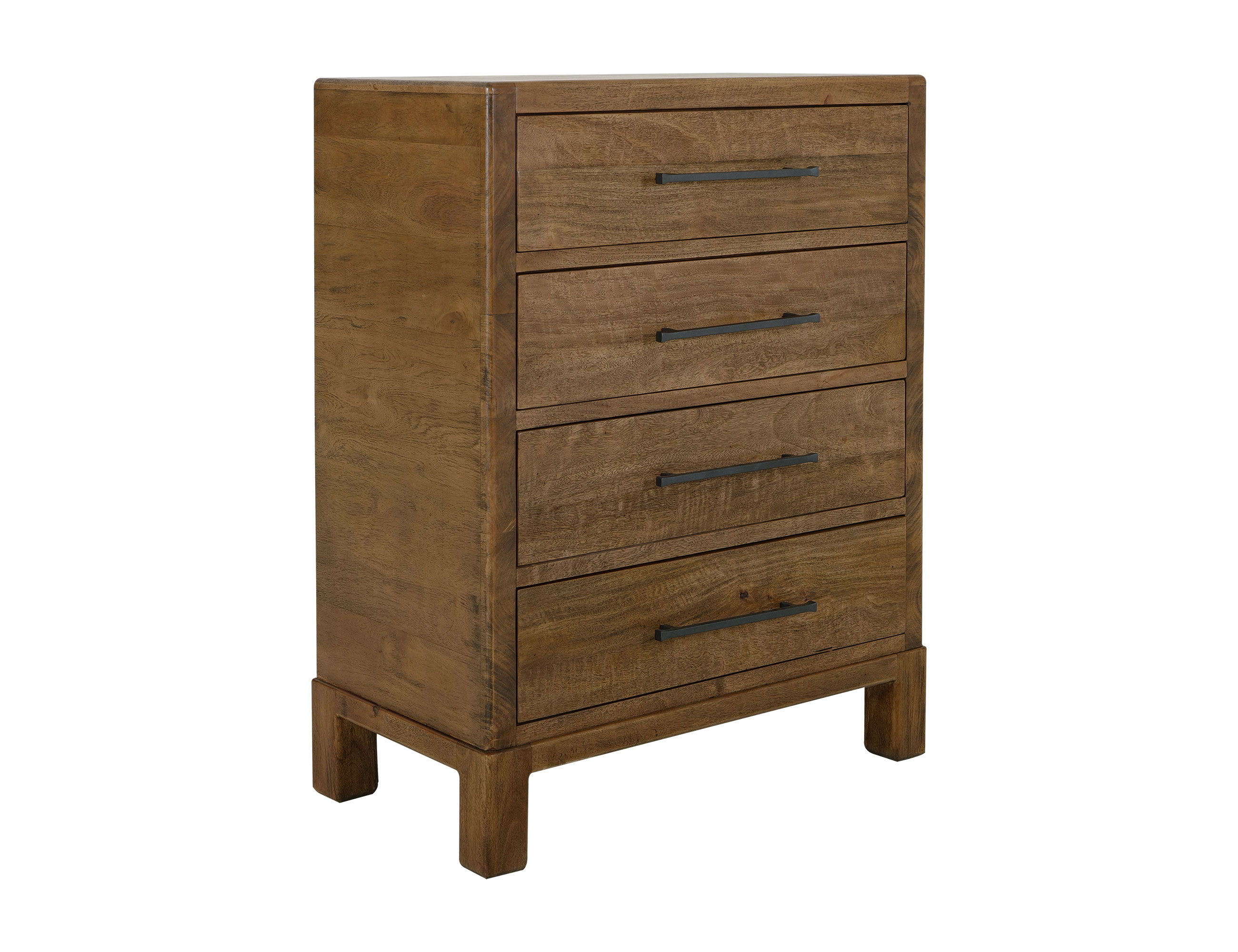 IFD Merida Barrel Brown 4 Drawer Chest