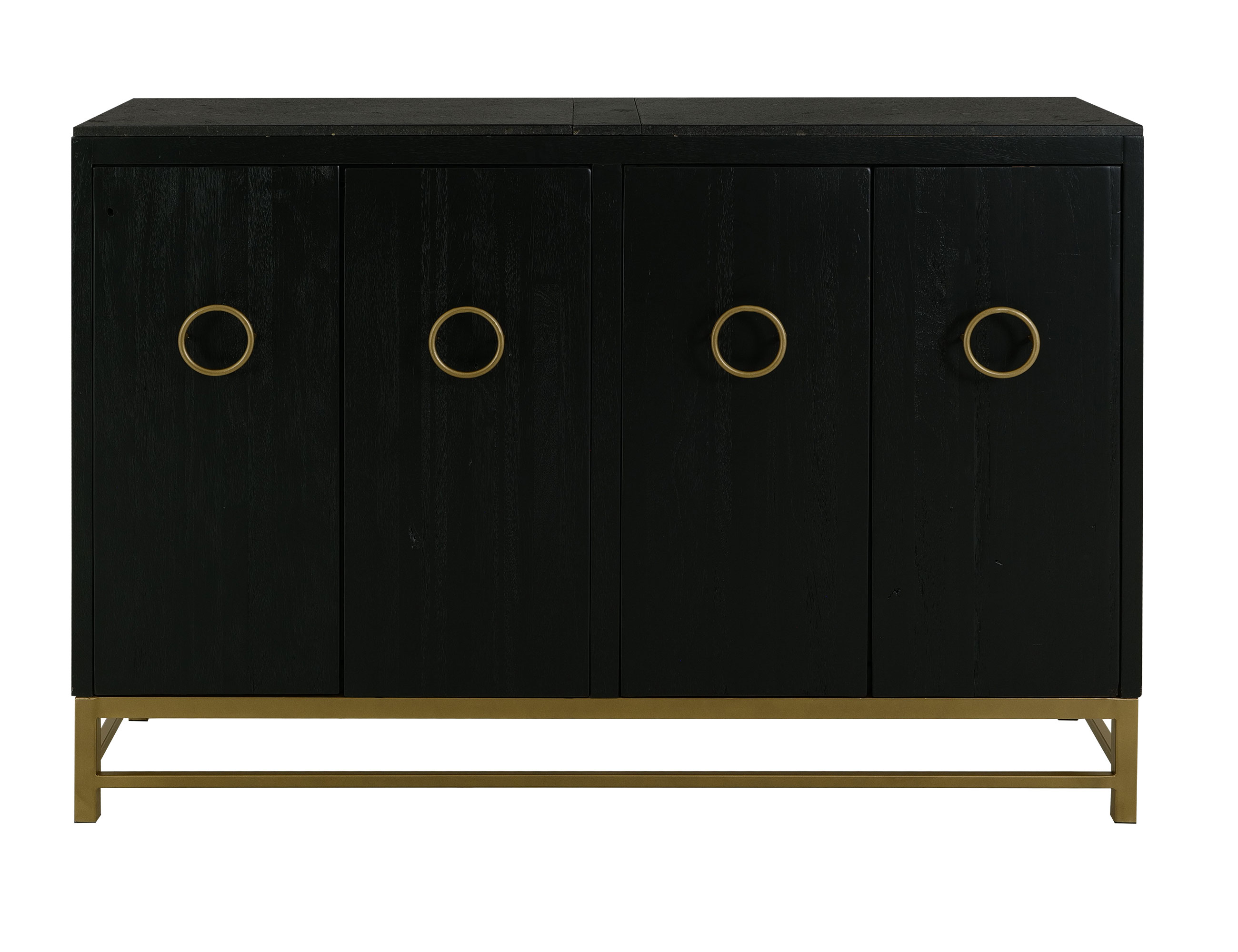 IFD Dark Ebano Charcoal Black 4 Door Console