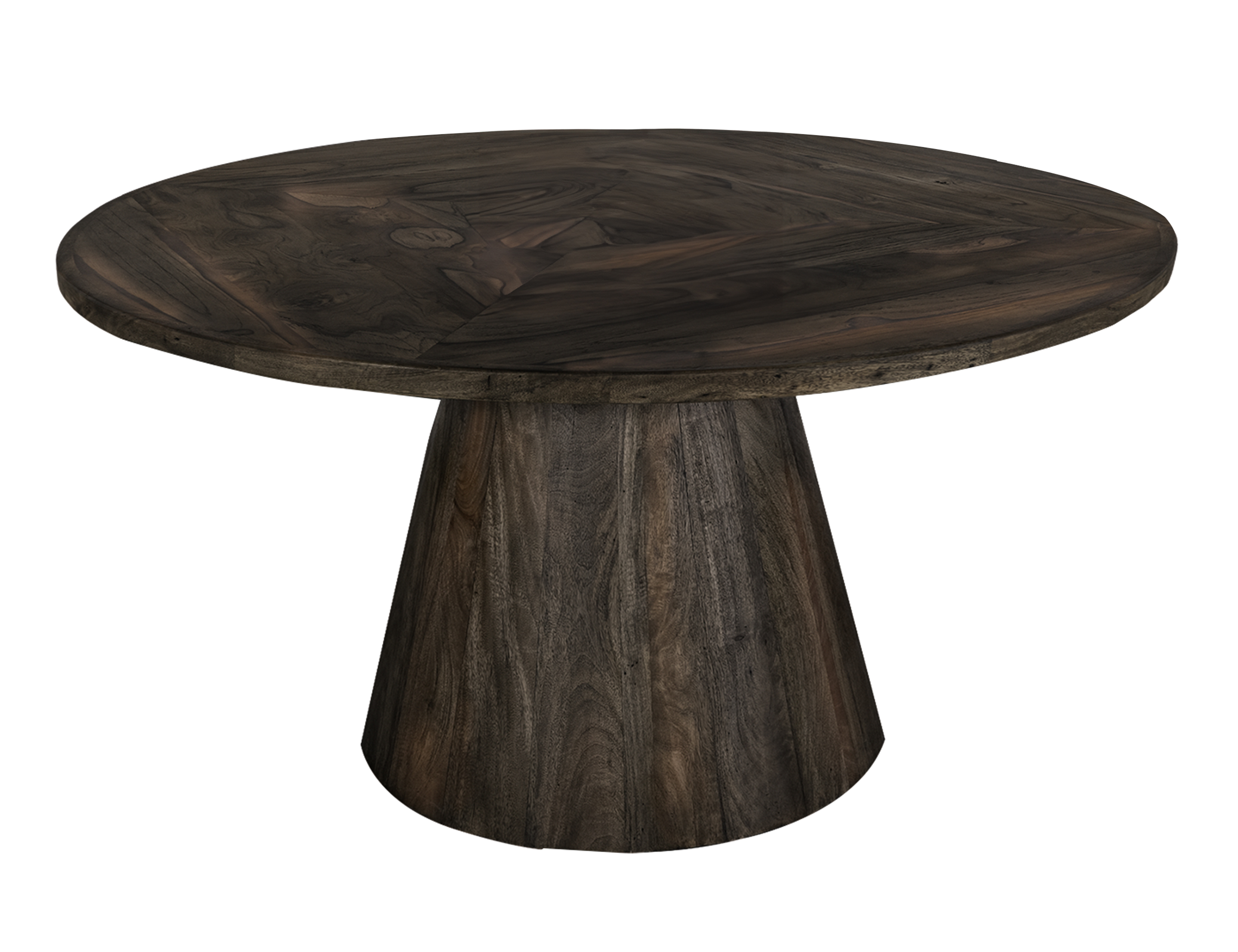 IFD Balam Oil Black Round Dining Table