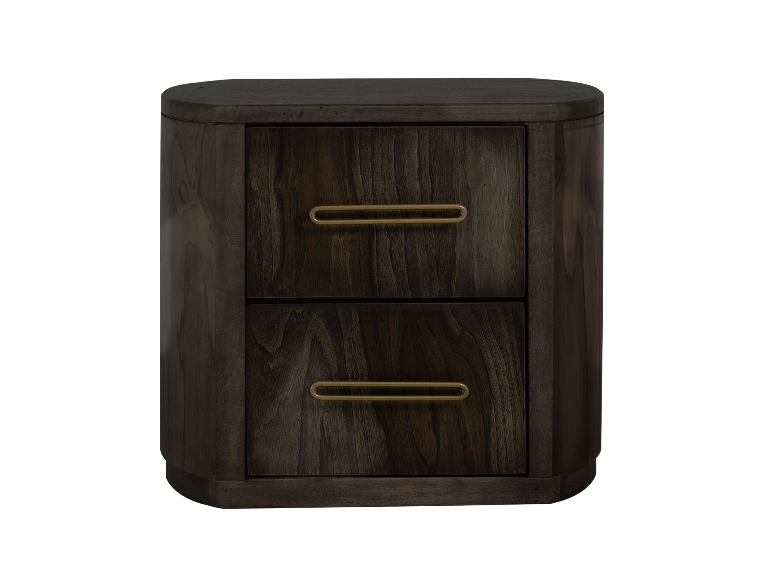IFD Balam Oil Black 2 Drawer Nightstand