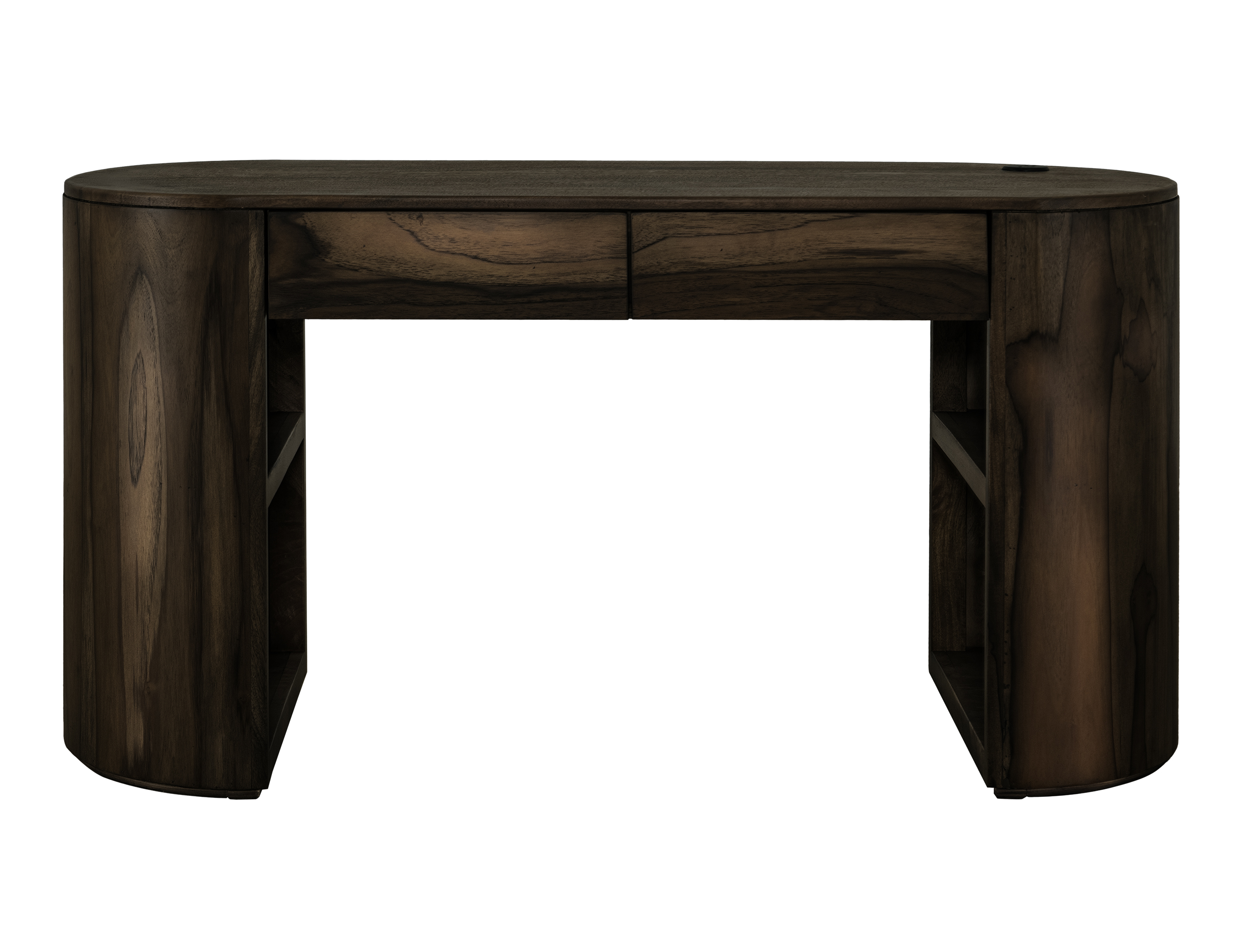 IFD Balam Oil Black 2 Drawer Desk