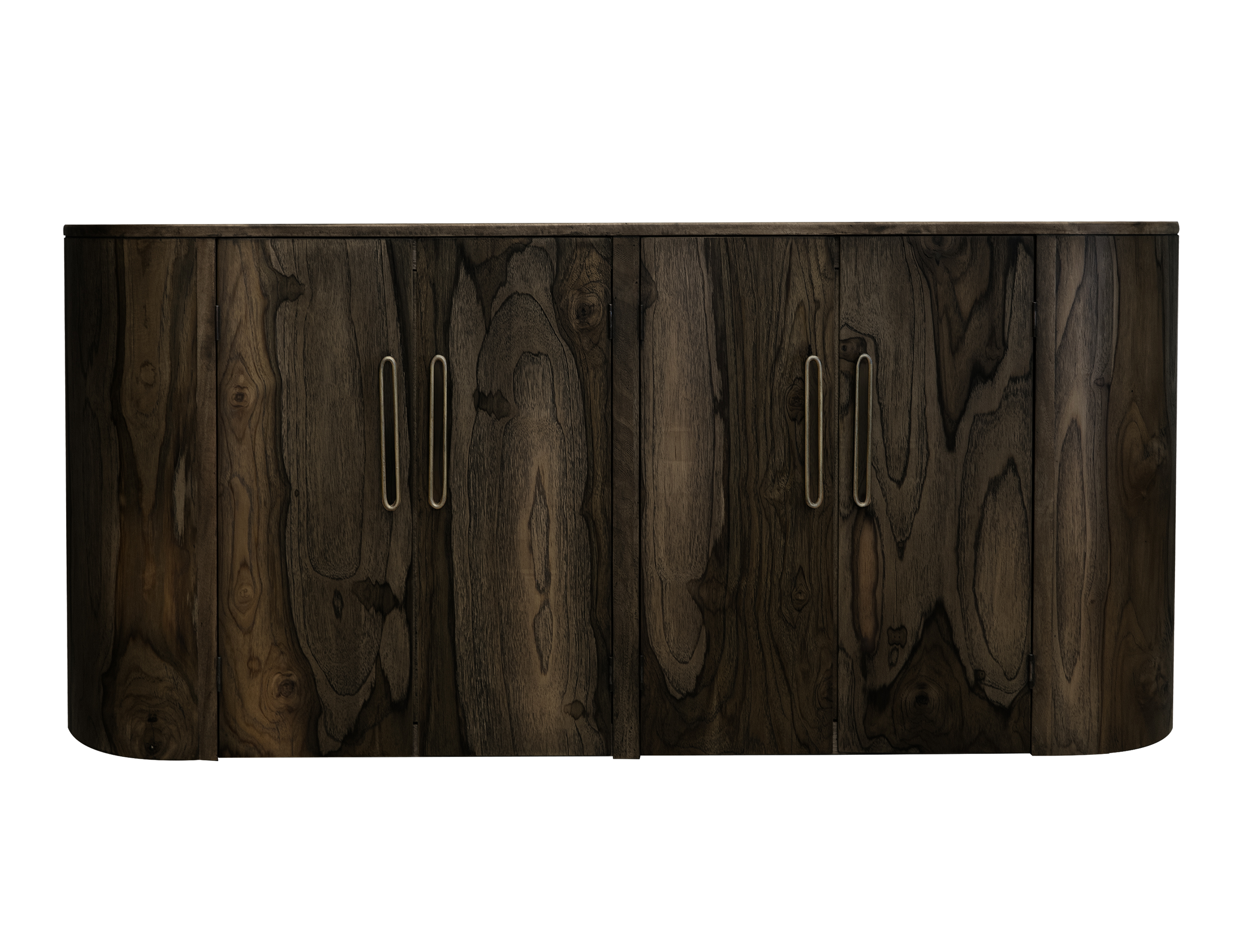 IFD Balam Oil Black 4 Doors Console