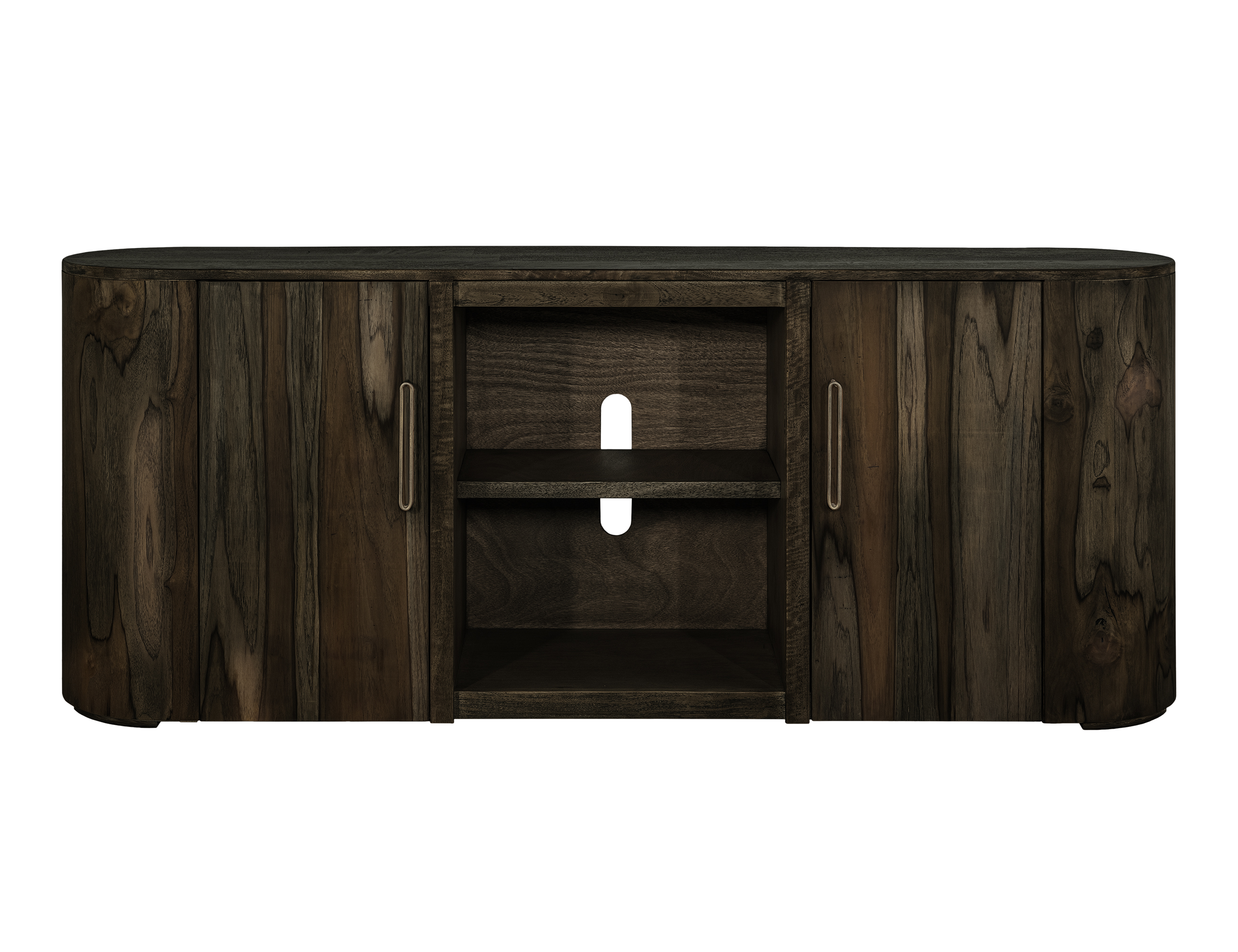 IFD Balam Oil Black 80 Inch TV Stand